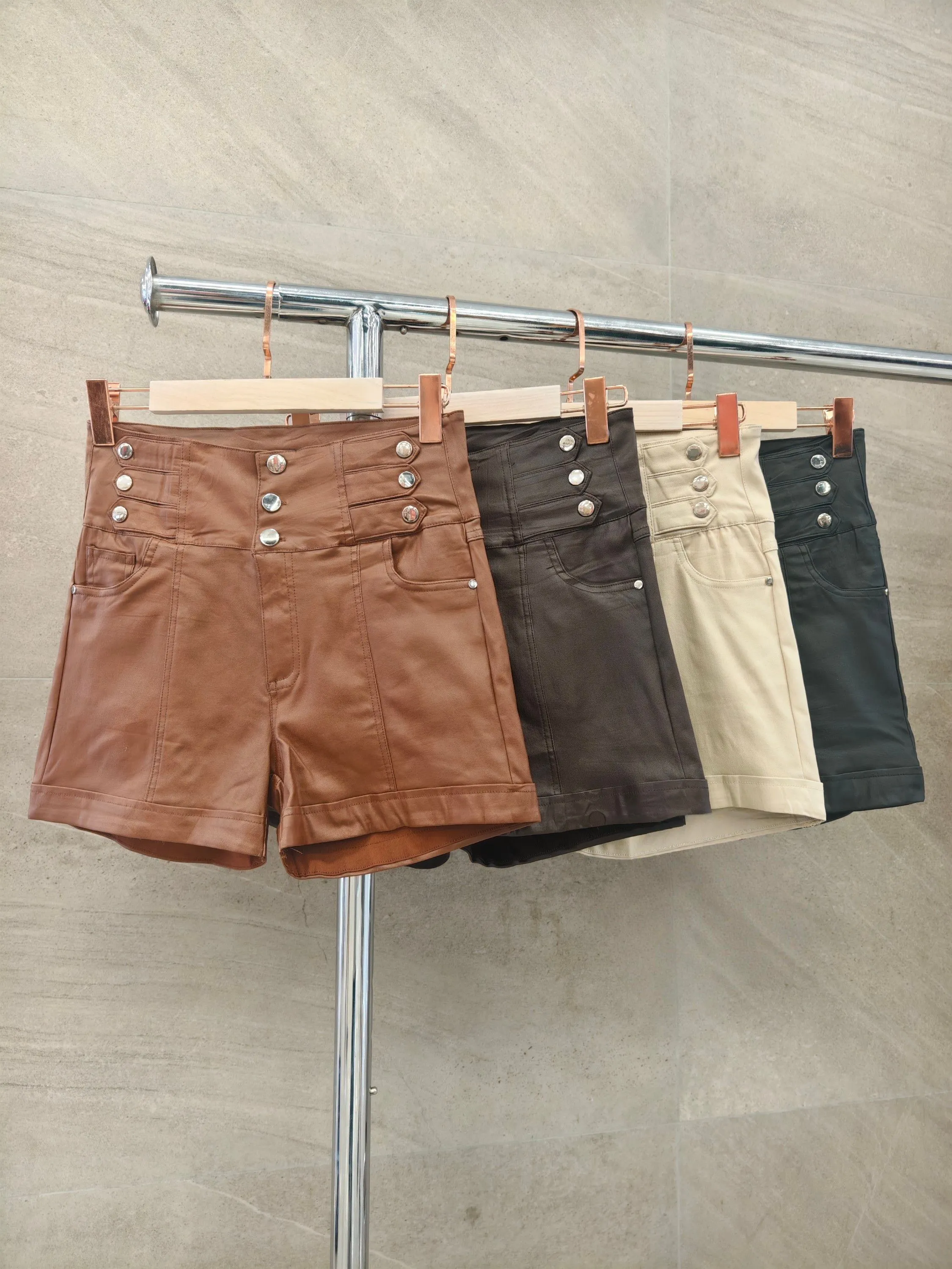 short Resinada importado femininas modas YY005
