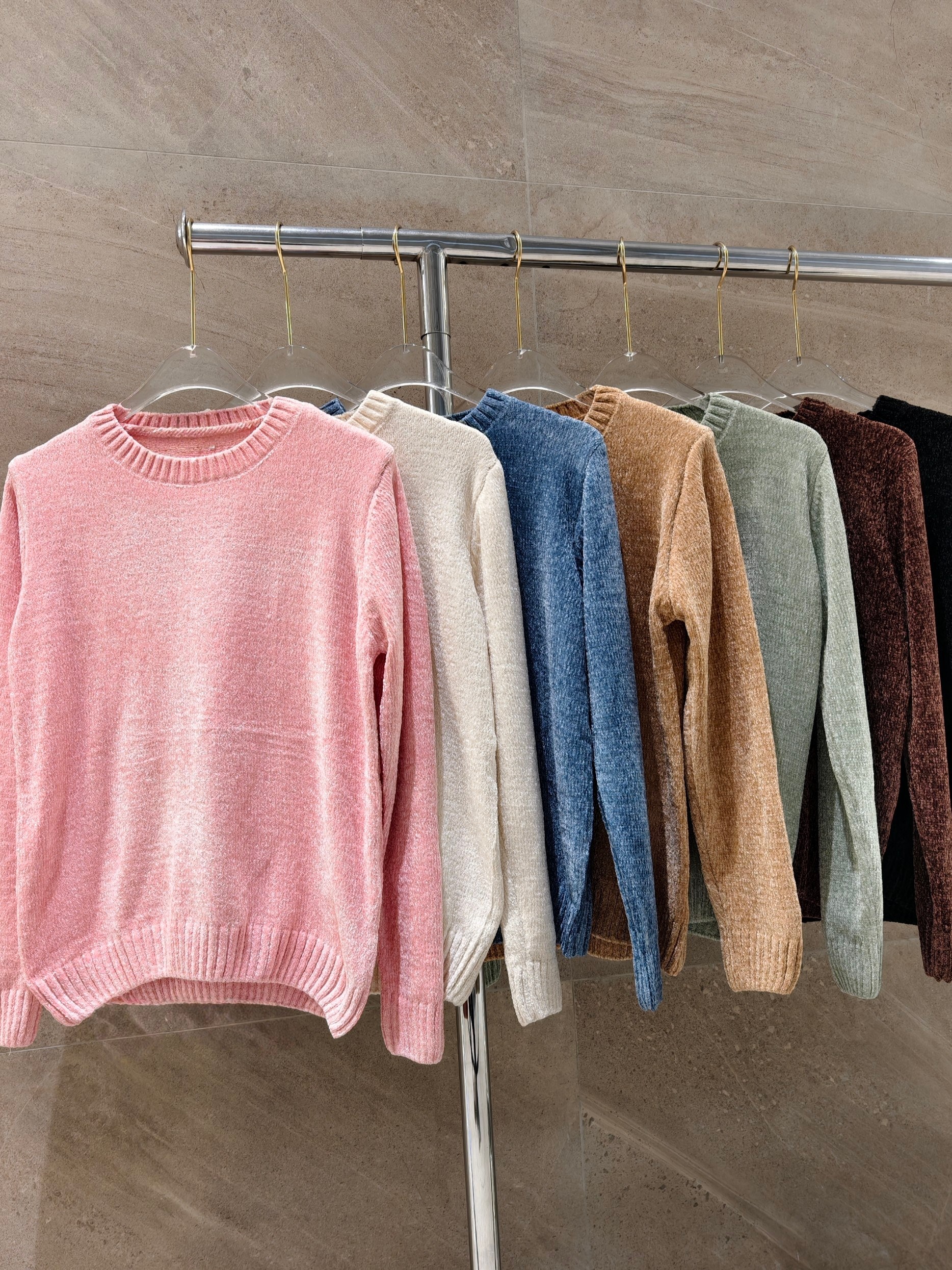 blusa chenille com Elastano importado femininas modas 2823