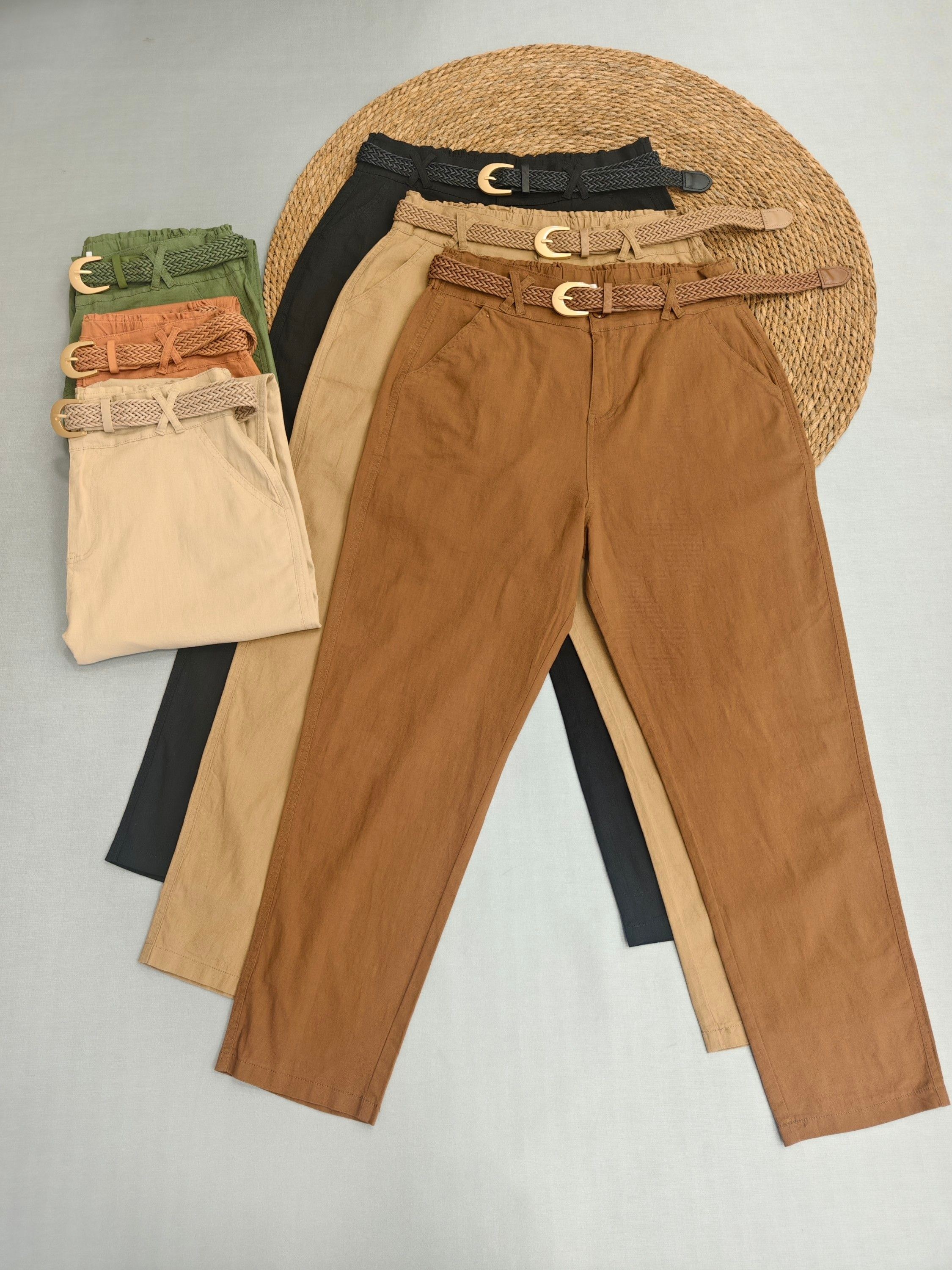 calça plus size Linho importado femininas modas 852