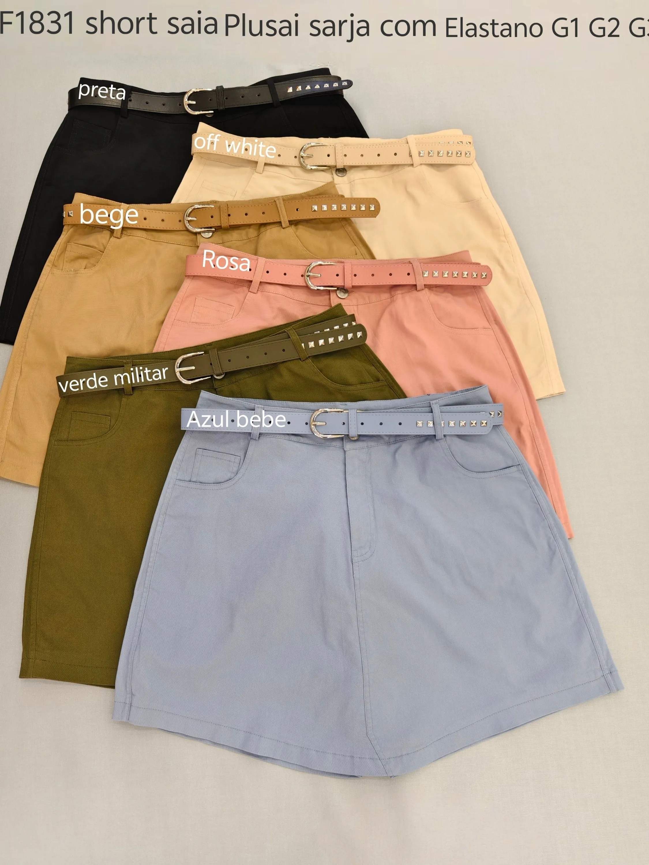 short saia plusai sarja importado femininas modas MF1831