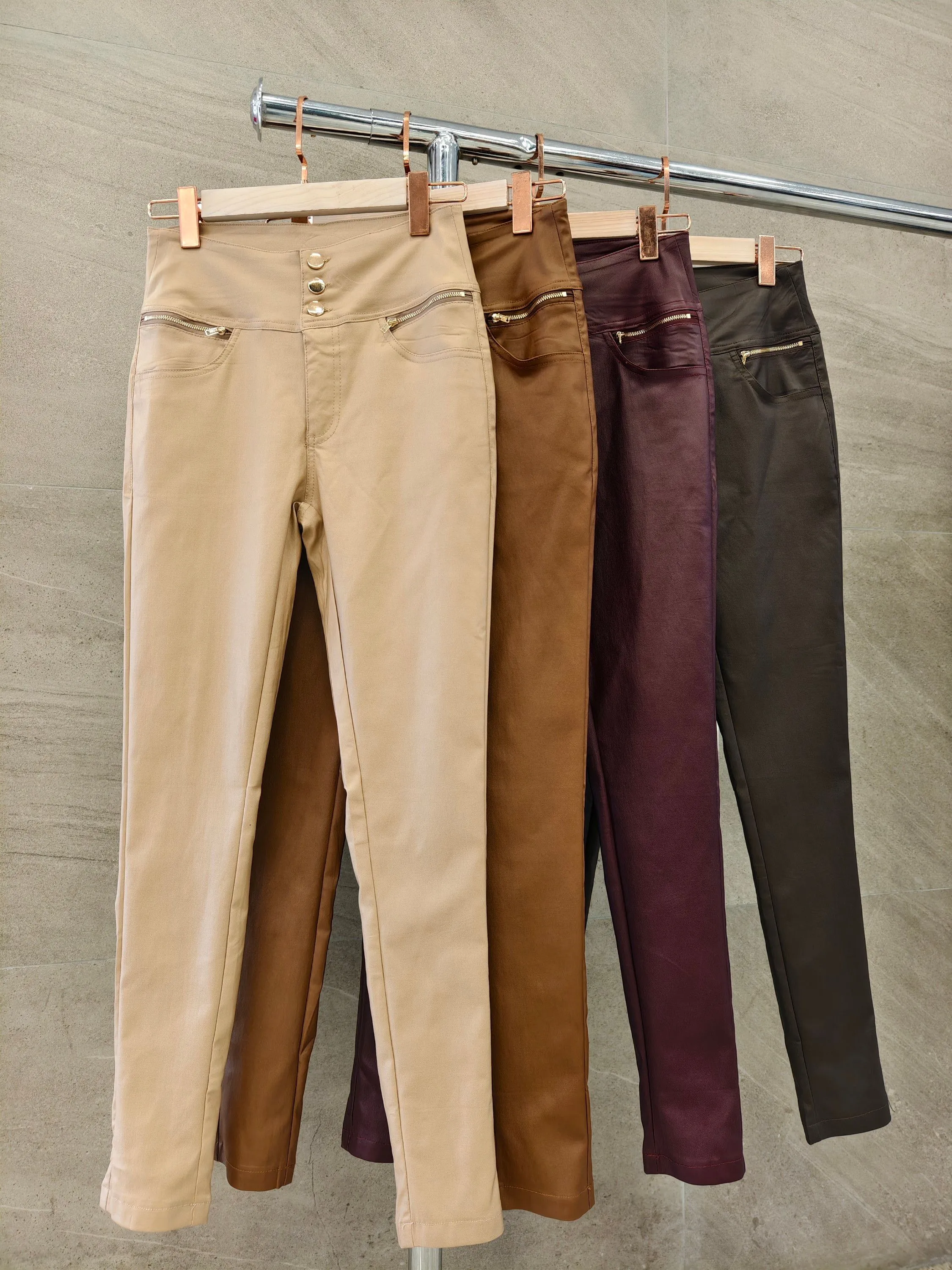 Calça Resinada importado femininas modas F309