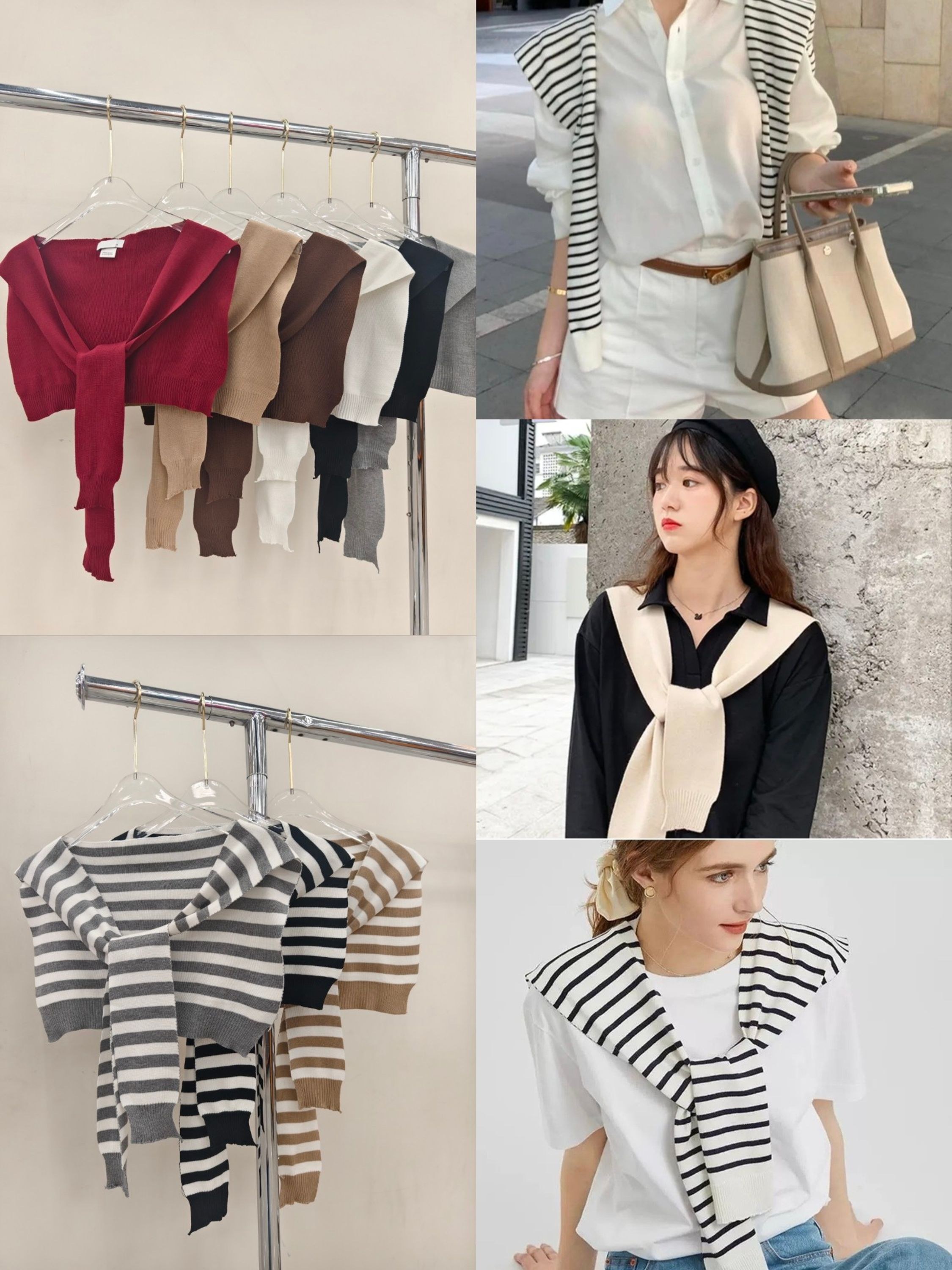 Coreano Malha Quente Xale
Ombros Gola Falsa Capa Ata L051