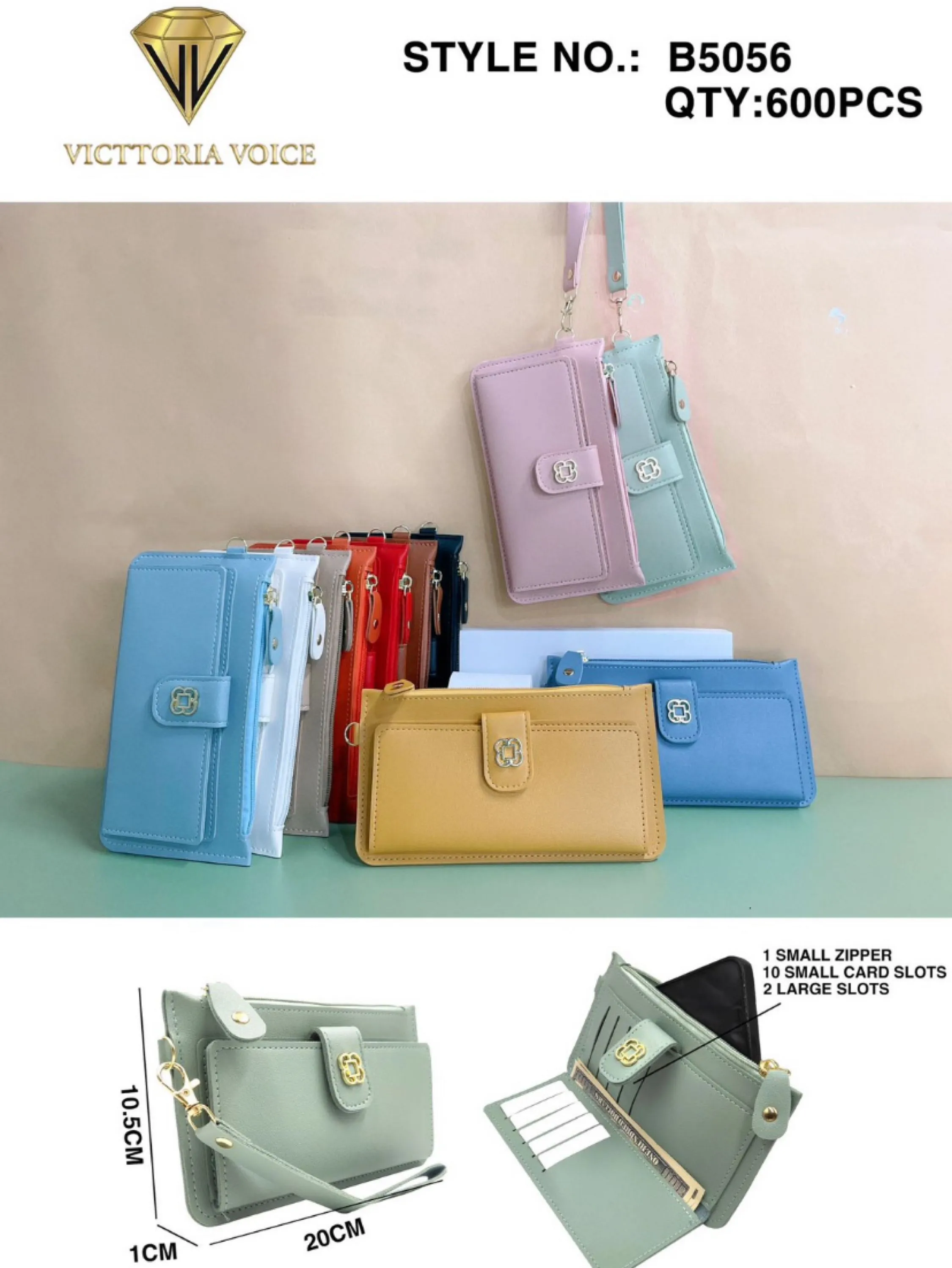 Carteira KIT5cores Femininas Alice Bolsas