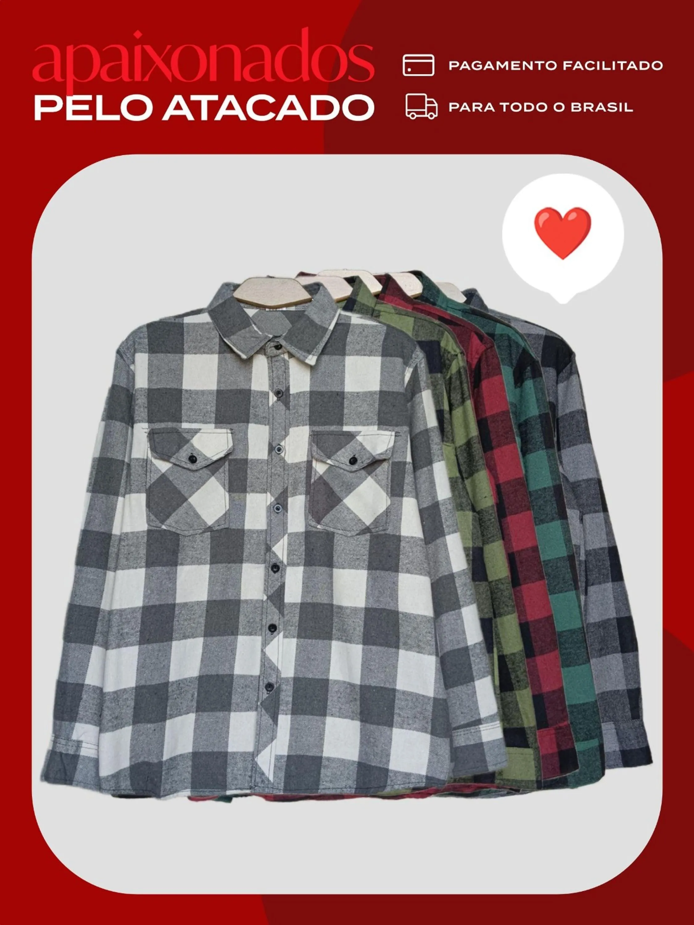 YJX MODAS Camisa Importado Xadrez Masculina Manga Longa com Bolsos