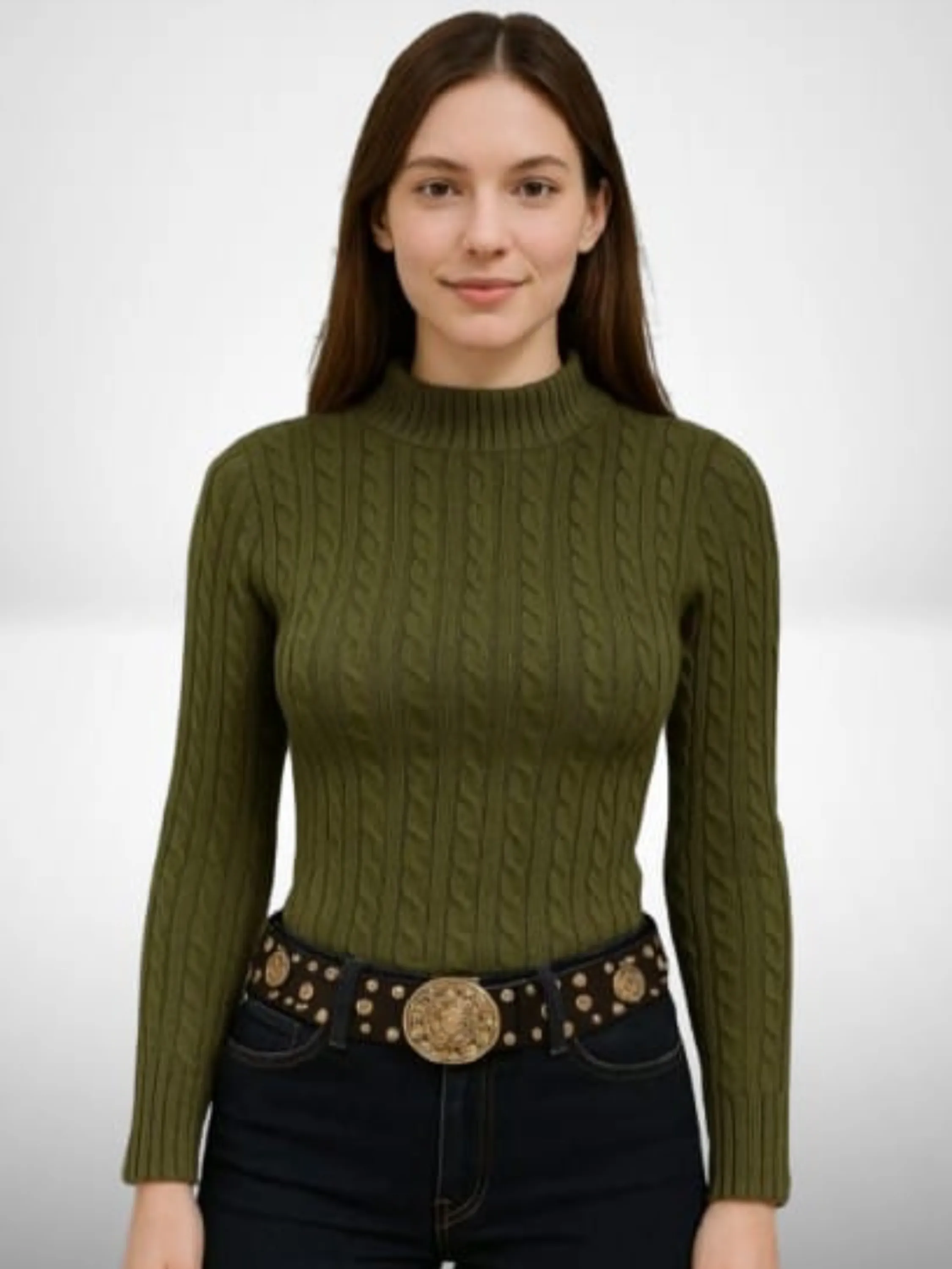 Blusa trancada tricô modal.