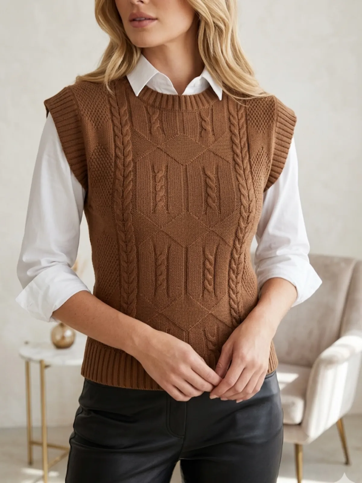 Blusa e Colete tricô modal.