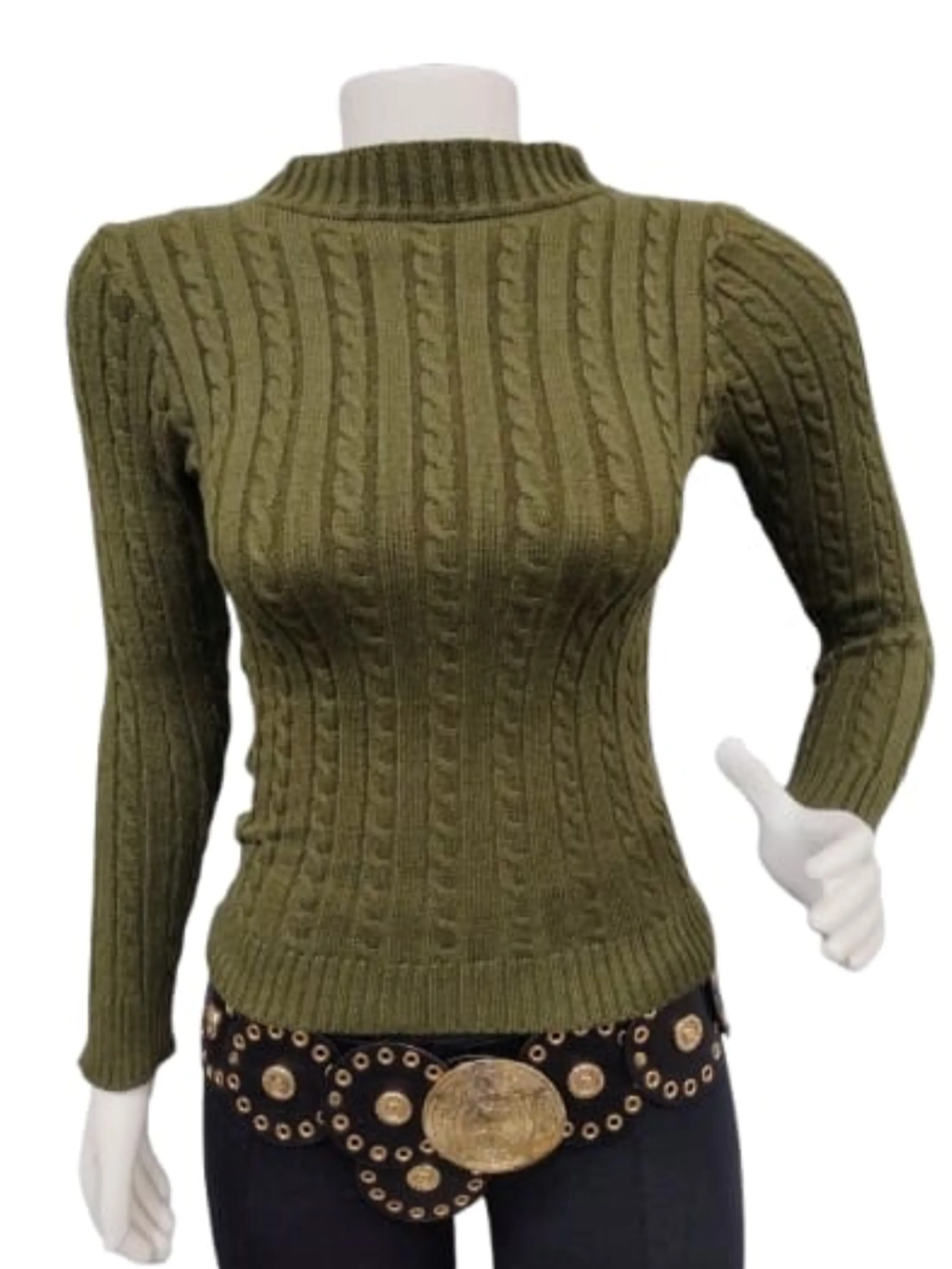 Blusa trancada tricô modal.