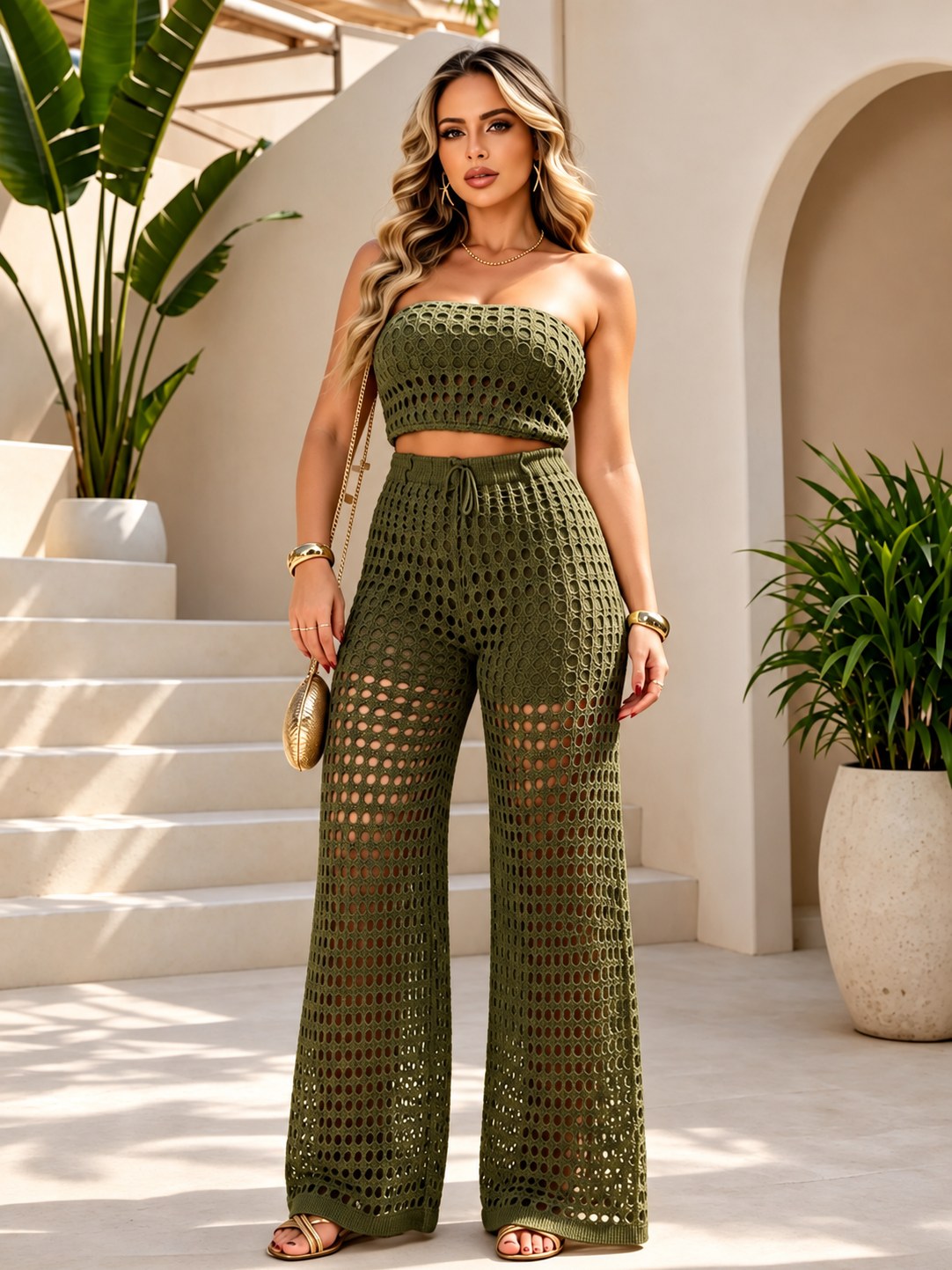 Saída de Praia Conjunto Calça Atacado