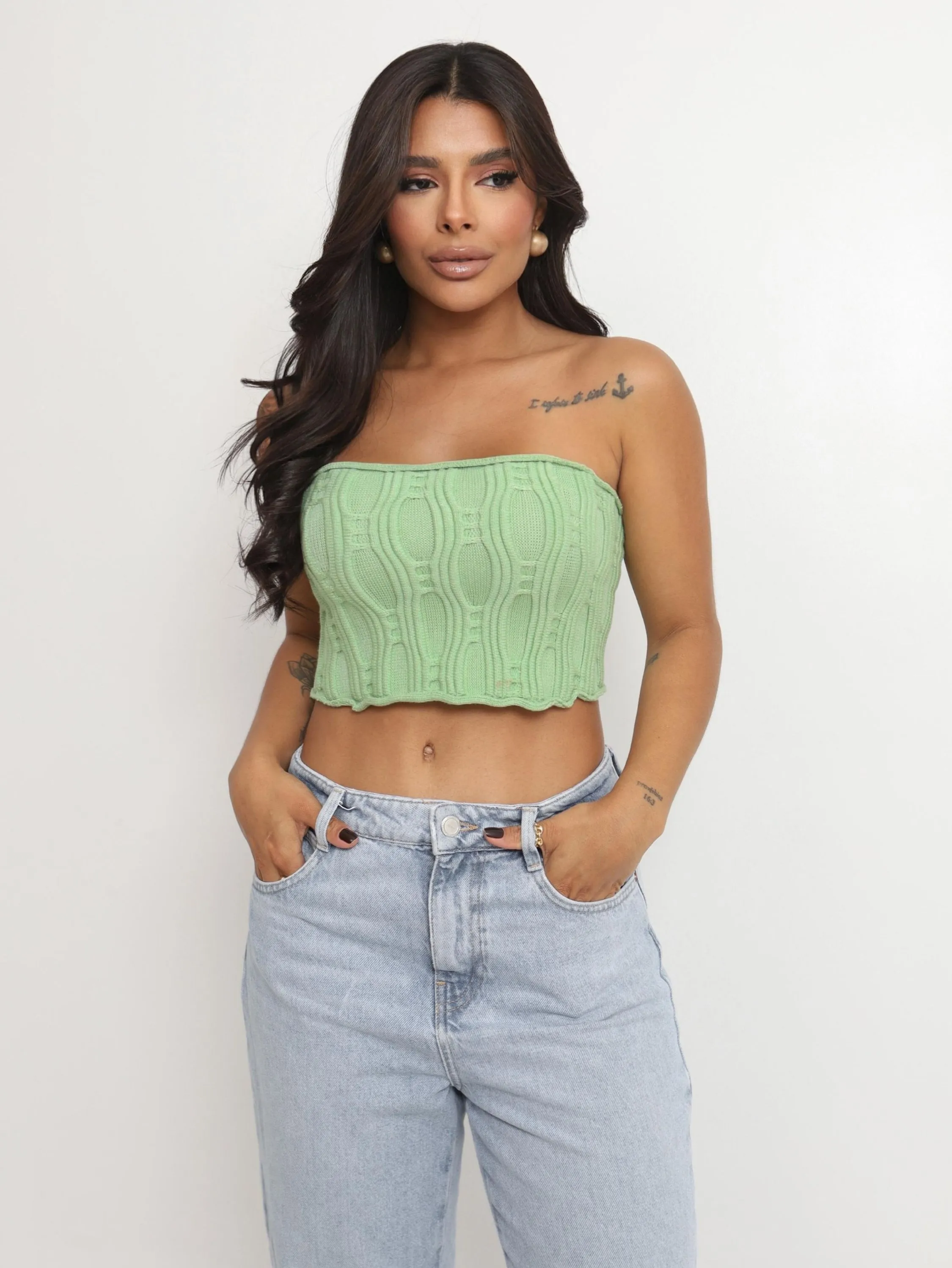 Cropped Dani tricô modal.