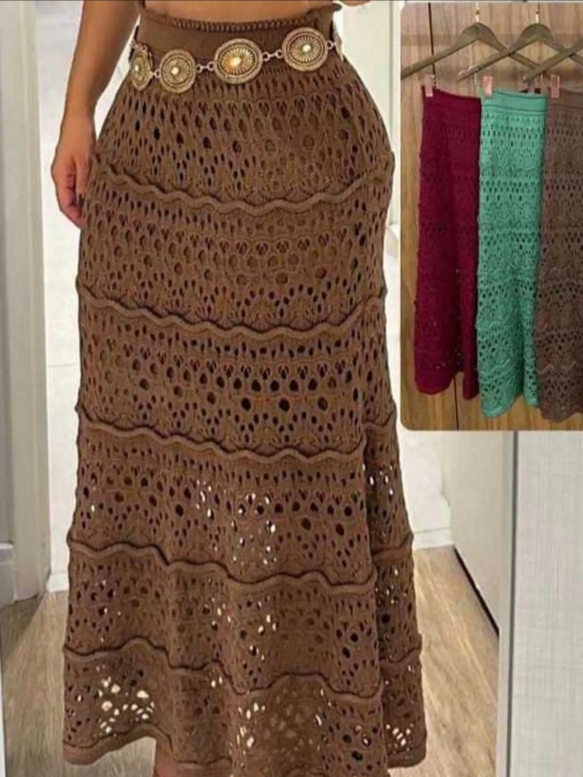 Saia Longa Tricot Atacado