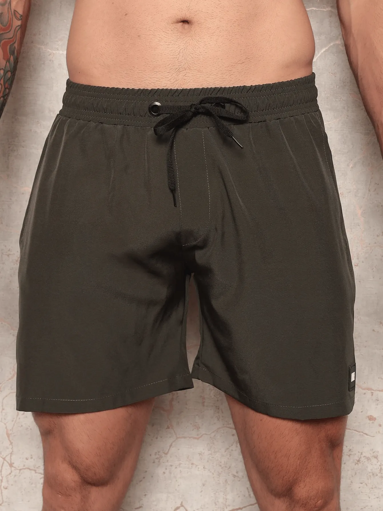 Bermuda Masculina Poliester e Elastano Casual Verão Lisa