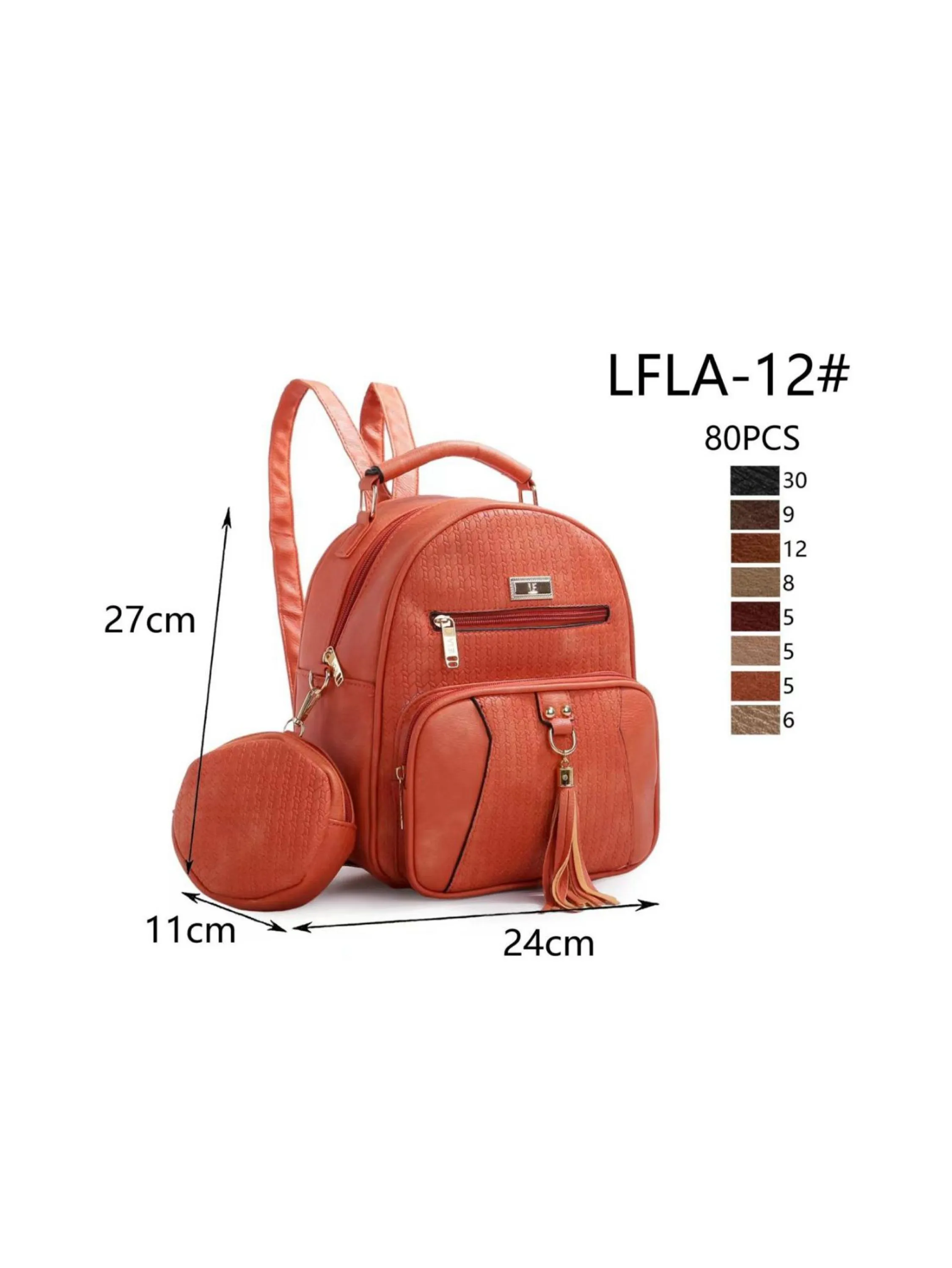 Bolsa Mochila Feminina de Couro Sintetico Bolsa com Porta Moeda#lfla-12#