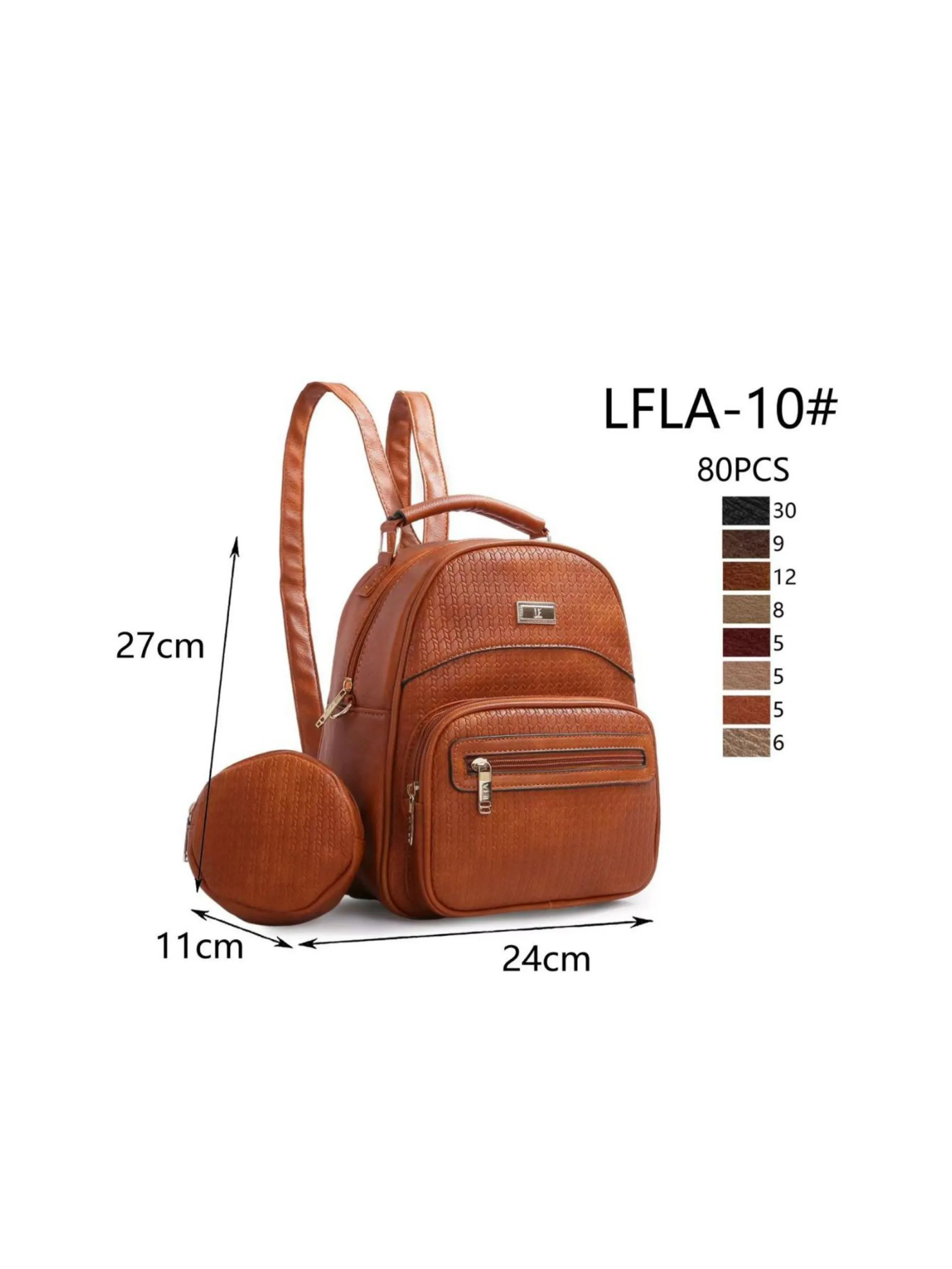 Bolsa Mochila Feminina de Couro Sintetico Bolsa com Porta Moeda#lfla-10#