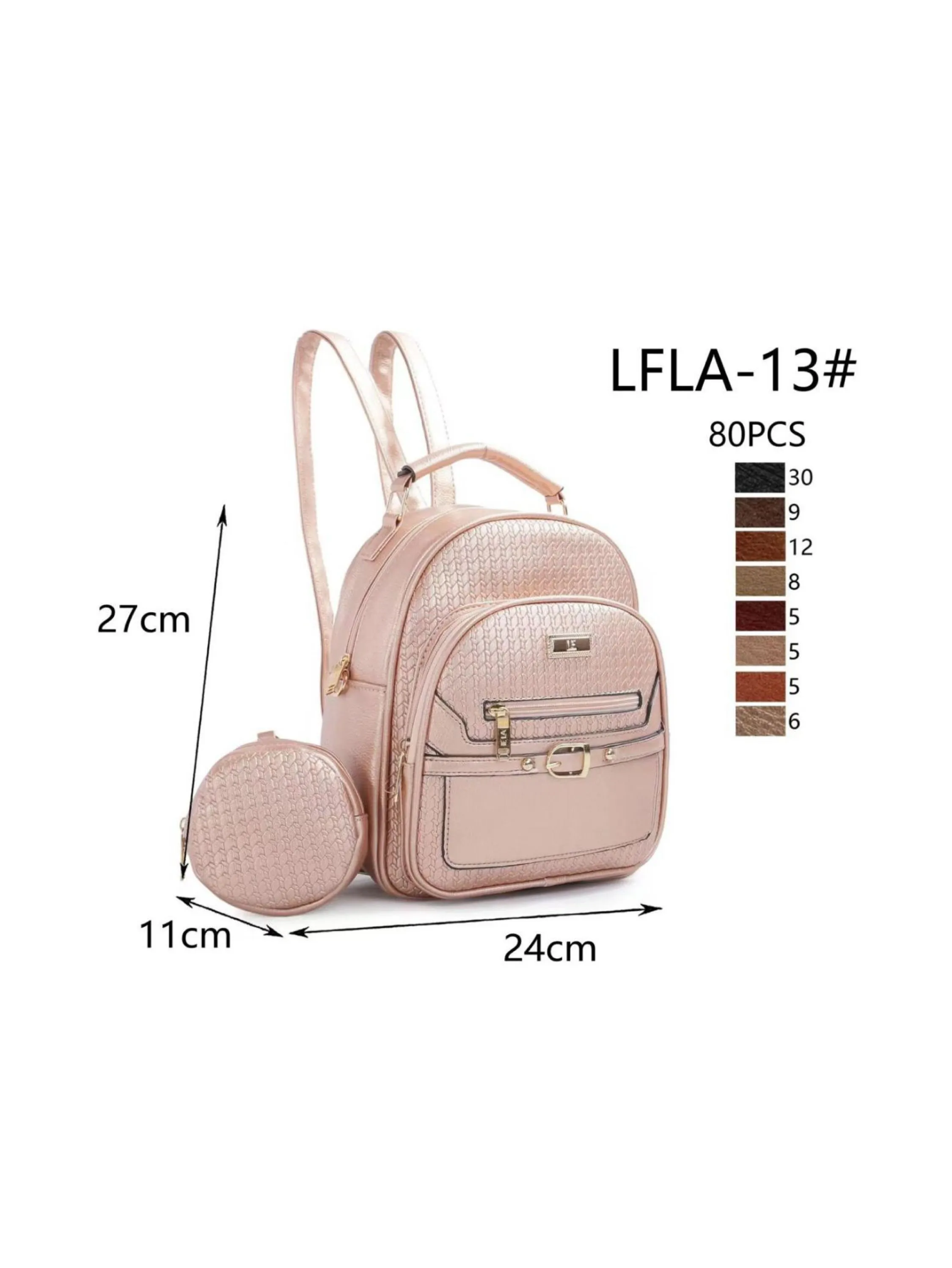 Bolsa Mochila Feminina de Couro Sintetico Bolsa com Porta Moeda#lfla-13#