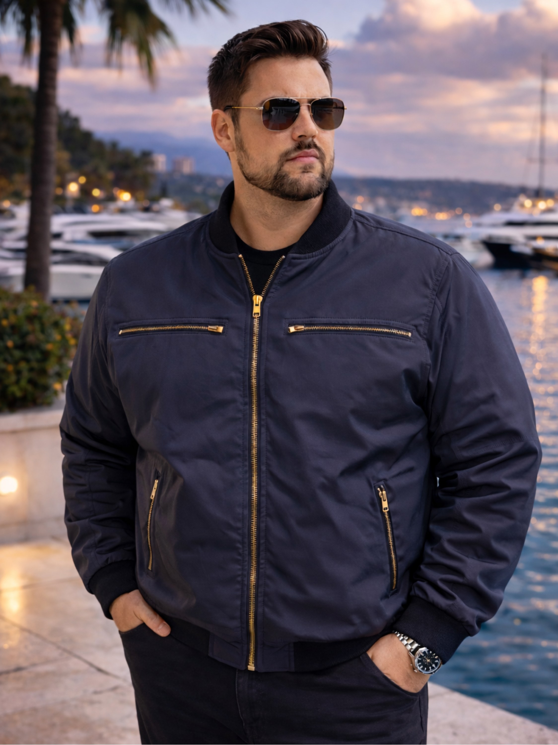 Jaqueta nylon masculina plus size