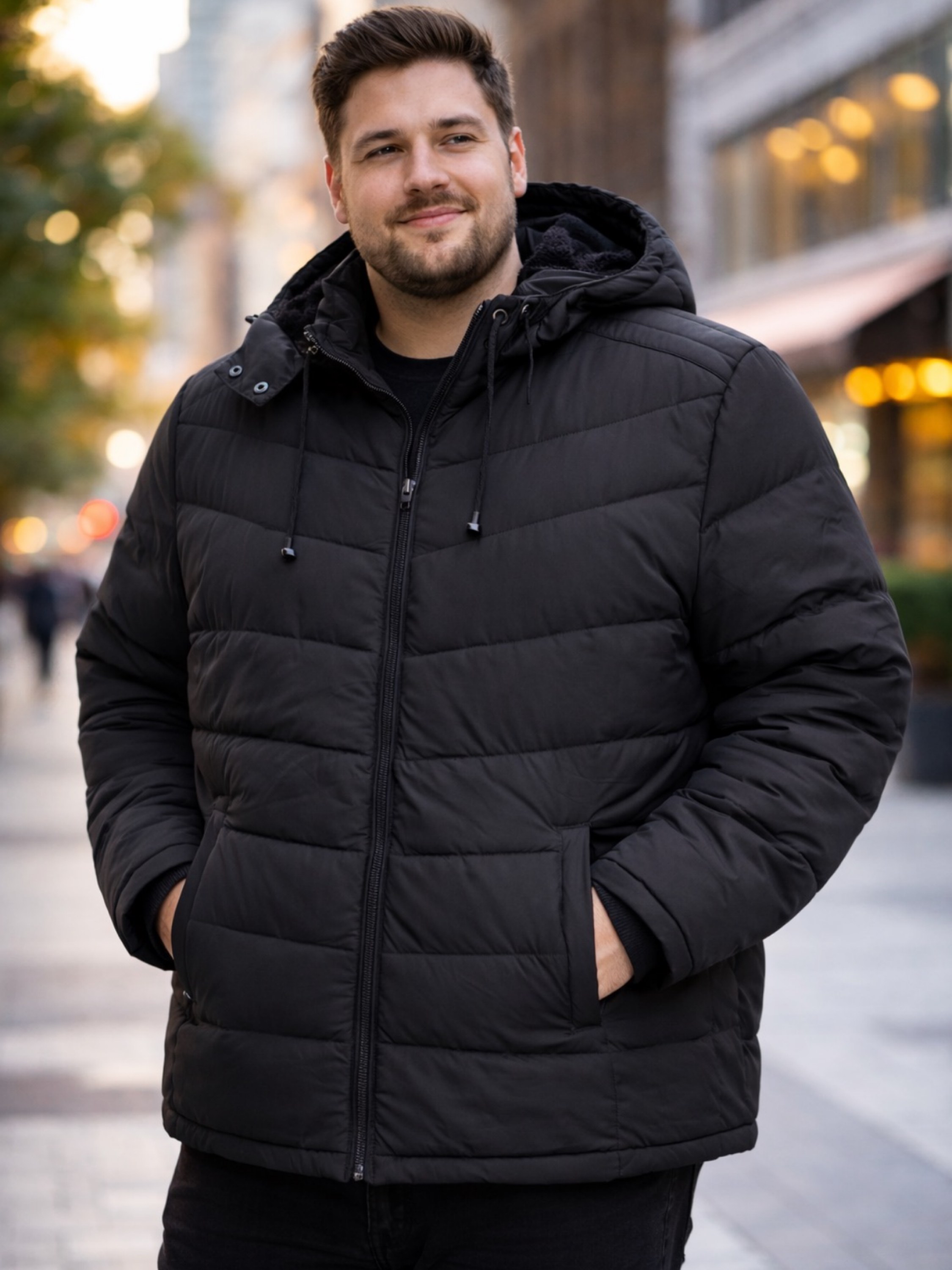 Jaqueta Bobojaco com fone forrada masculina plus size