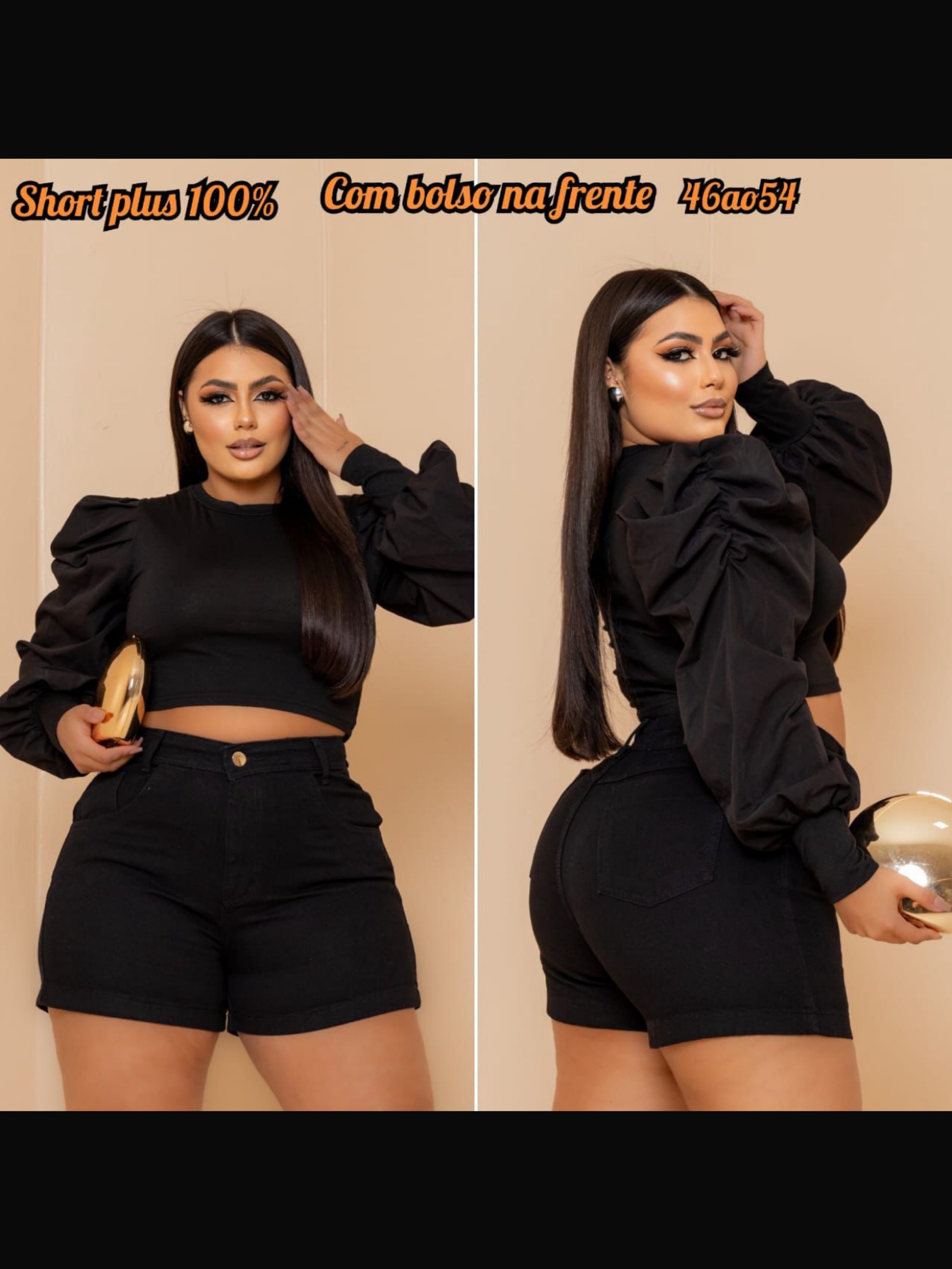 Short 100% Plus Size Feminino