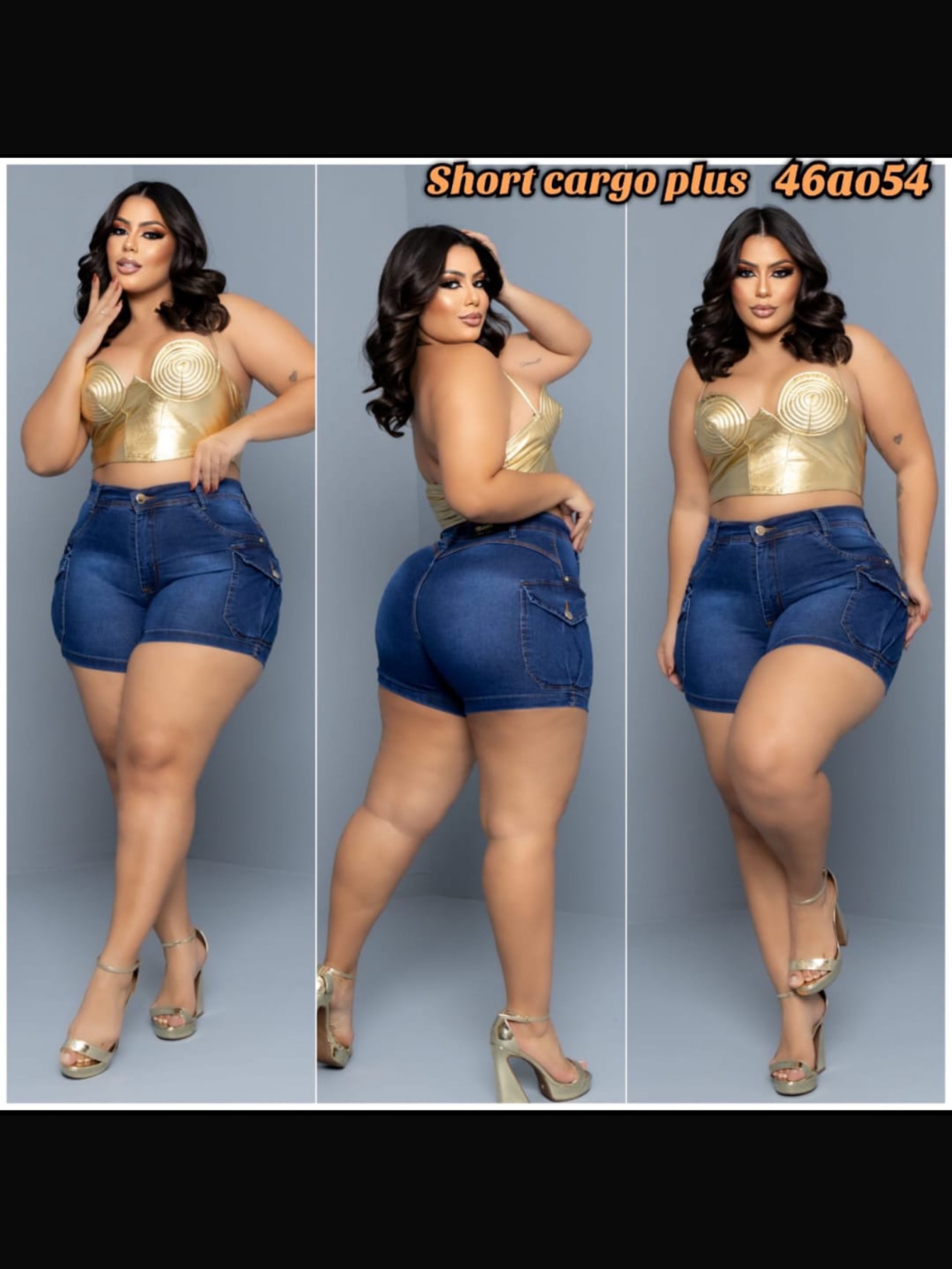 Short Cargo Plus Size Feminino