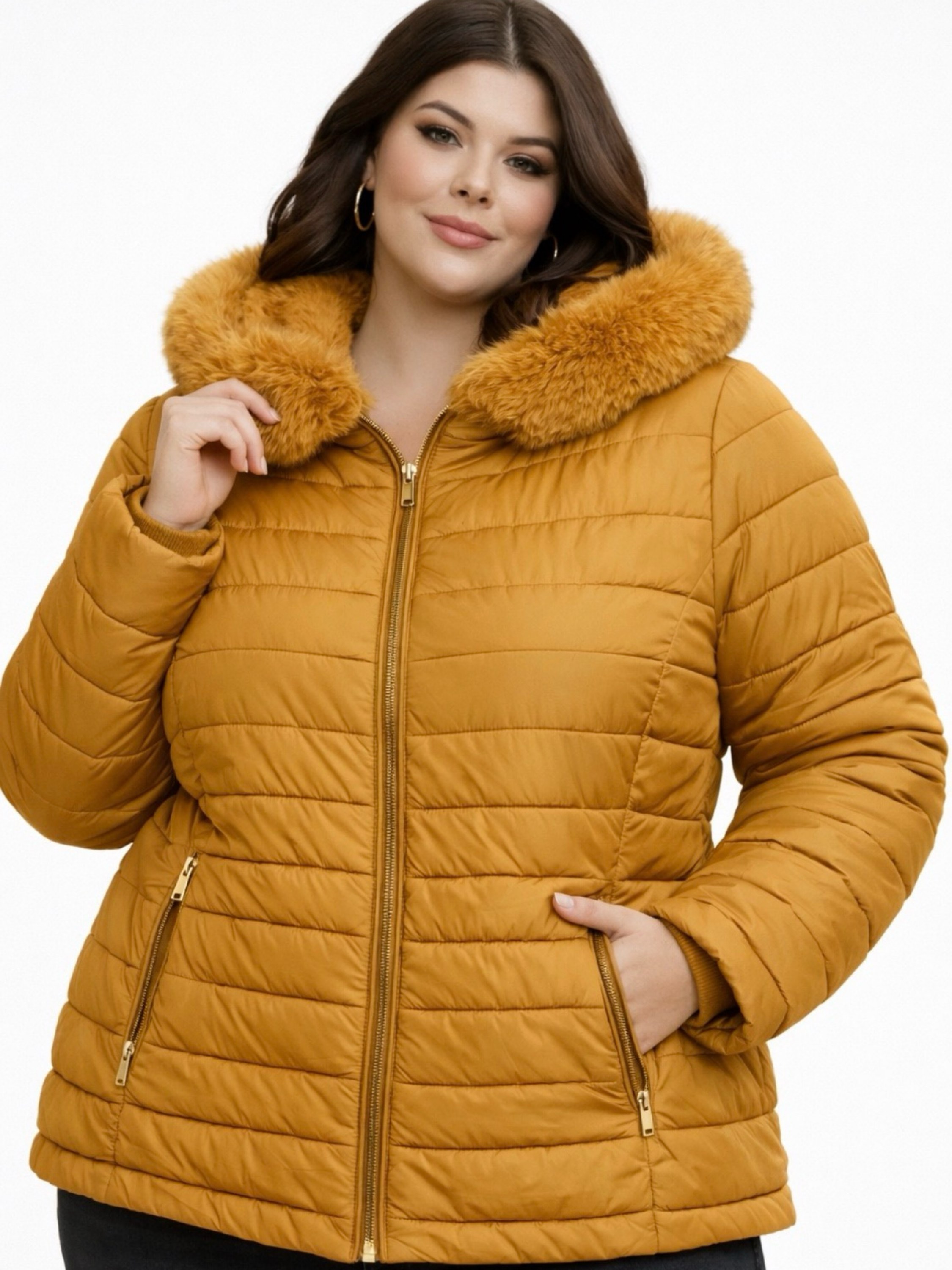 Jaqueta gominho forrada feminina plus size