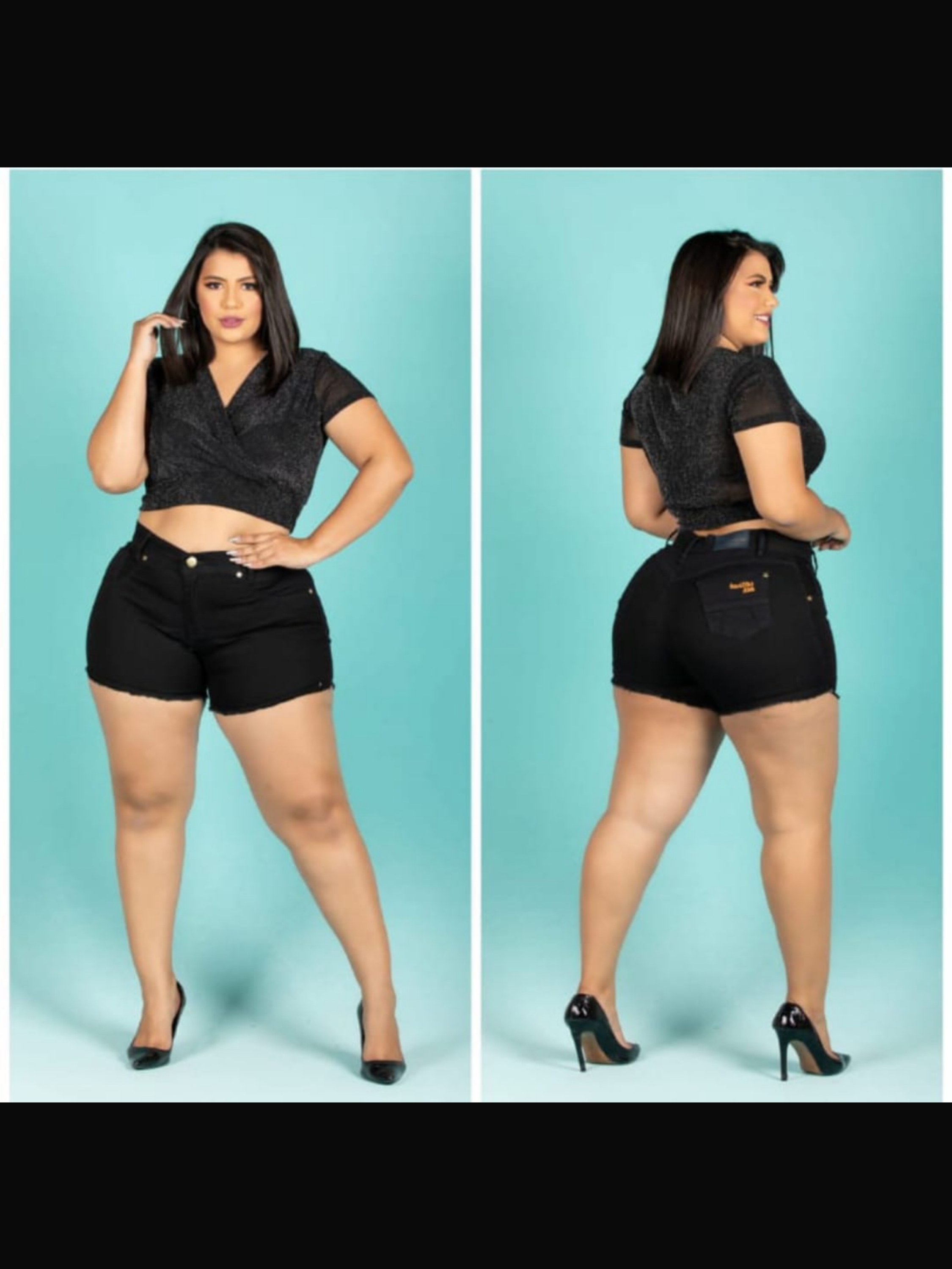 Short curto Plus Size