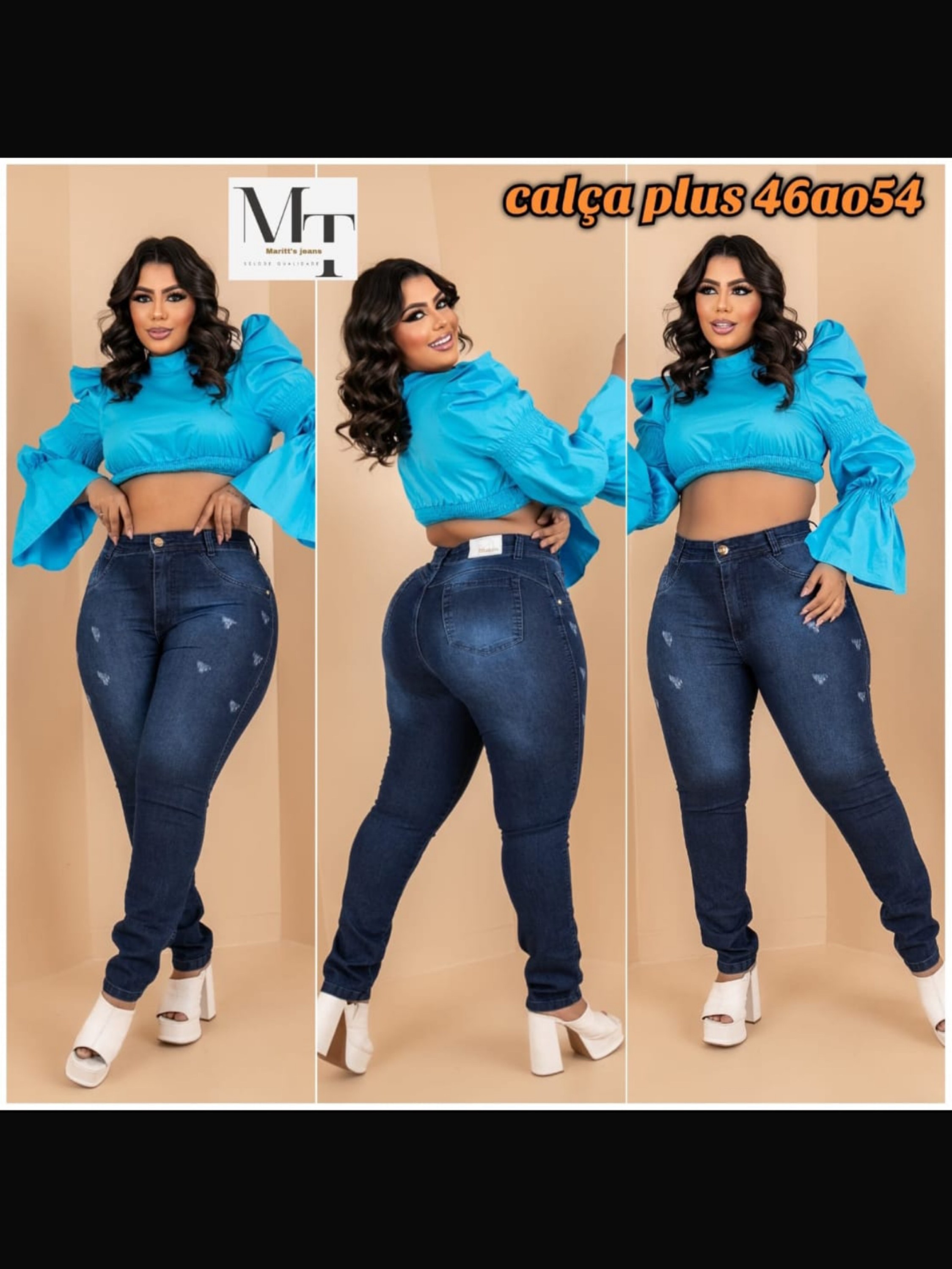 Calça Skinny Plus Size Feminino