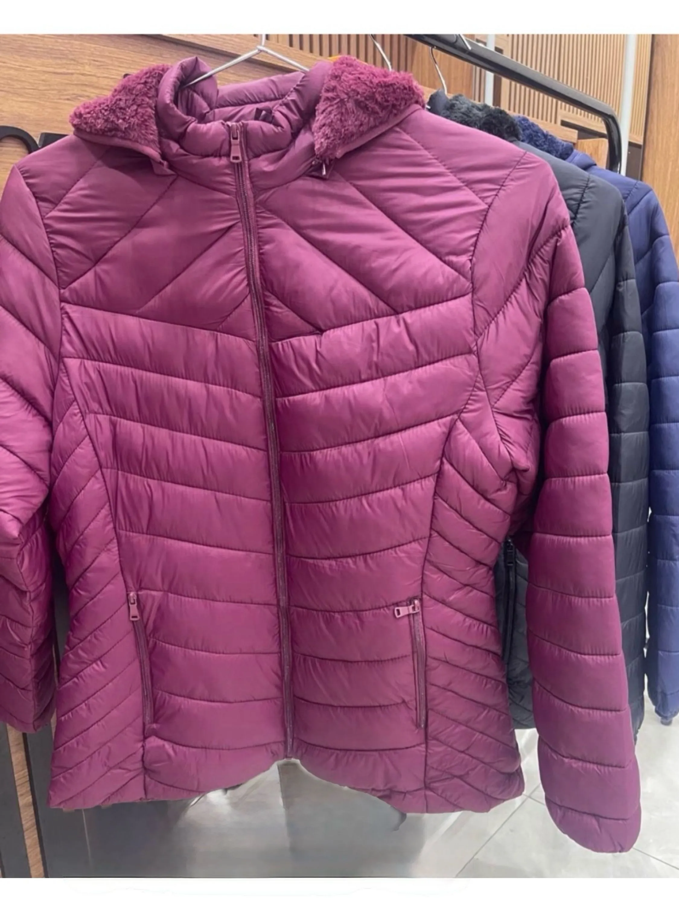 Jaqueta nylon plus forrada