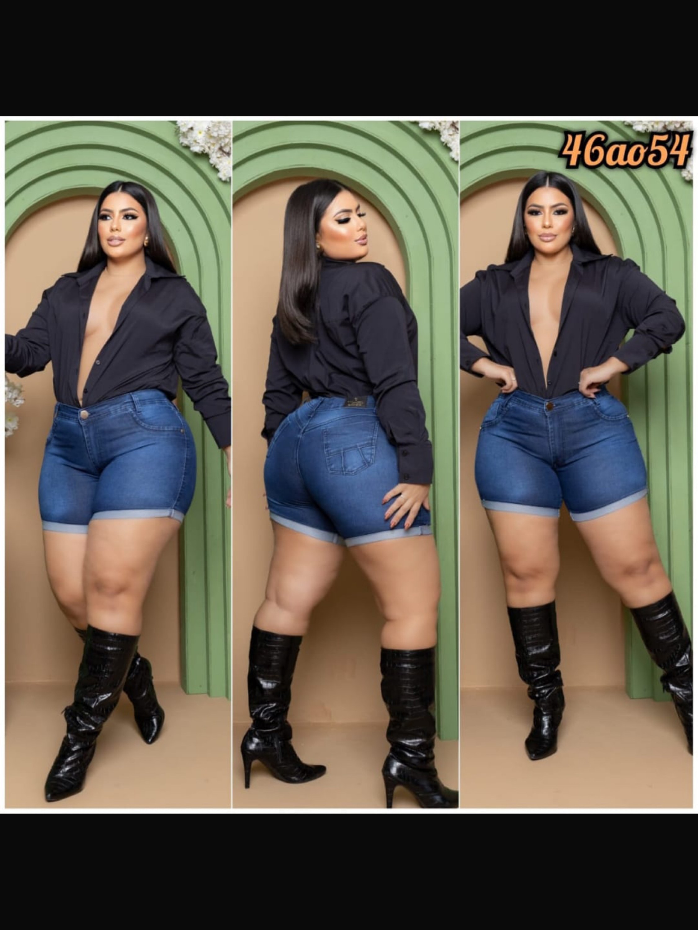 Meia-Coxa Plus Size Feminina