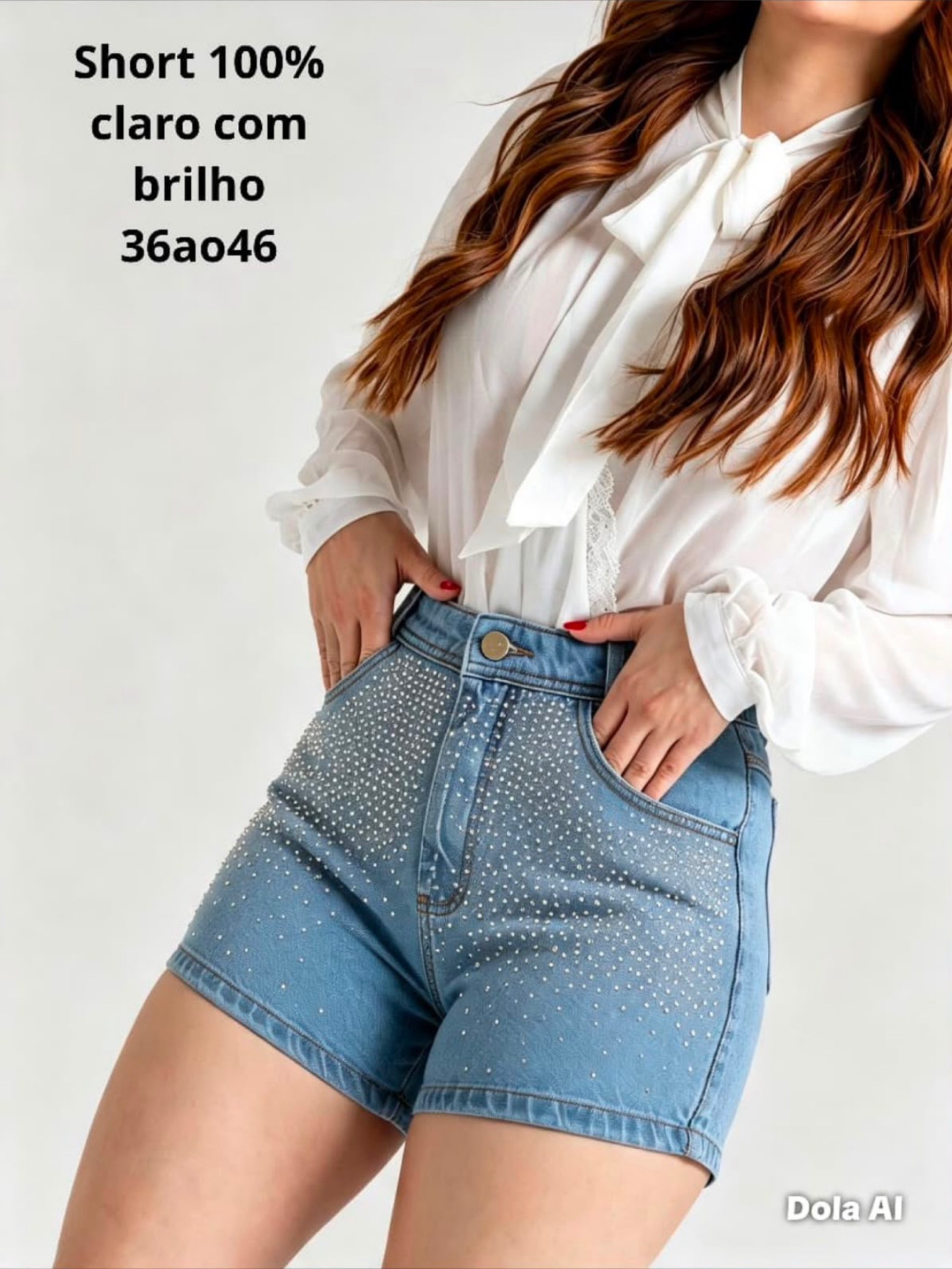 Short 100% Com Brilho Feminino