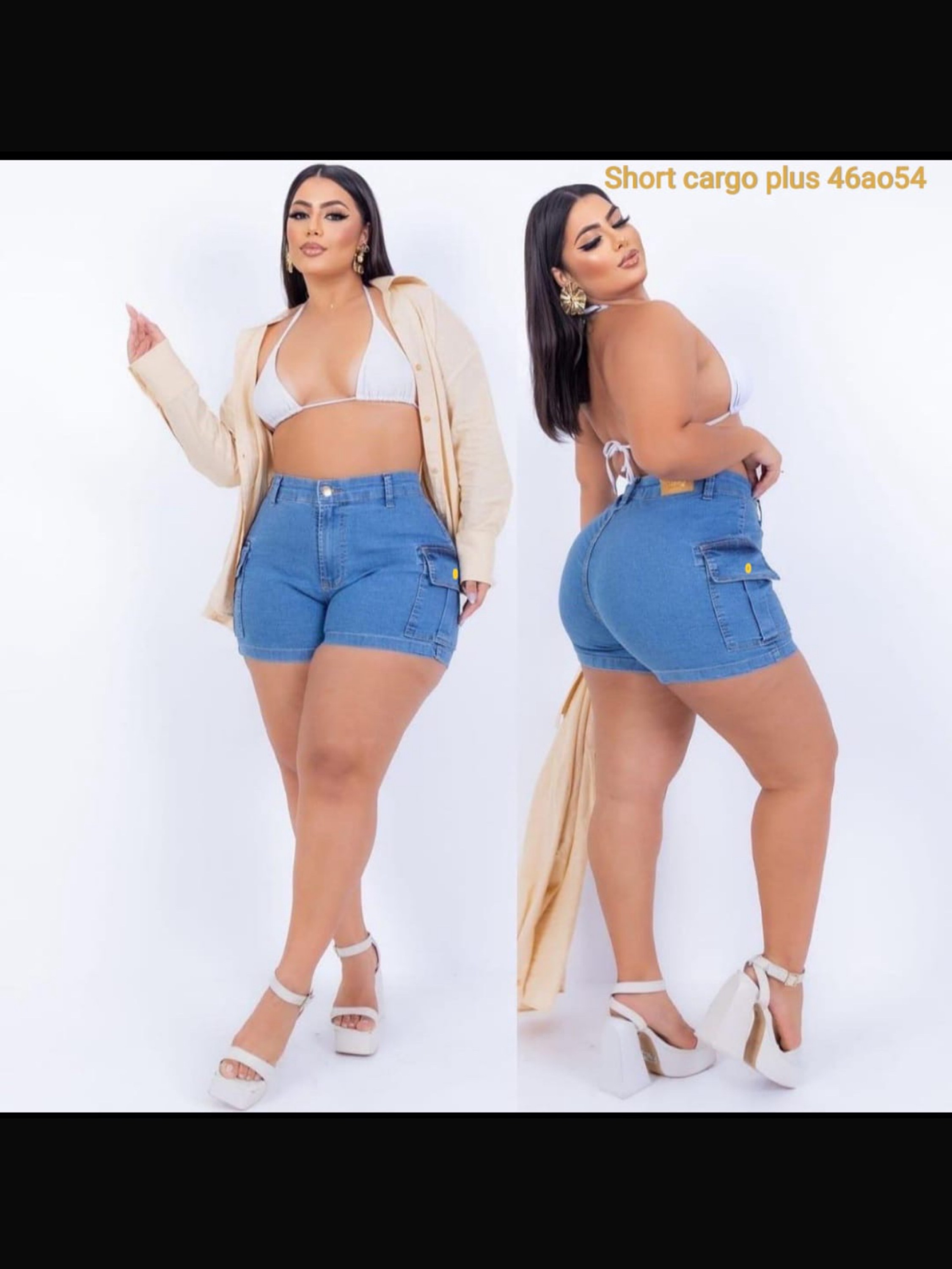 Short Cargo Plus Size