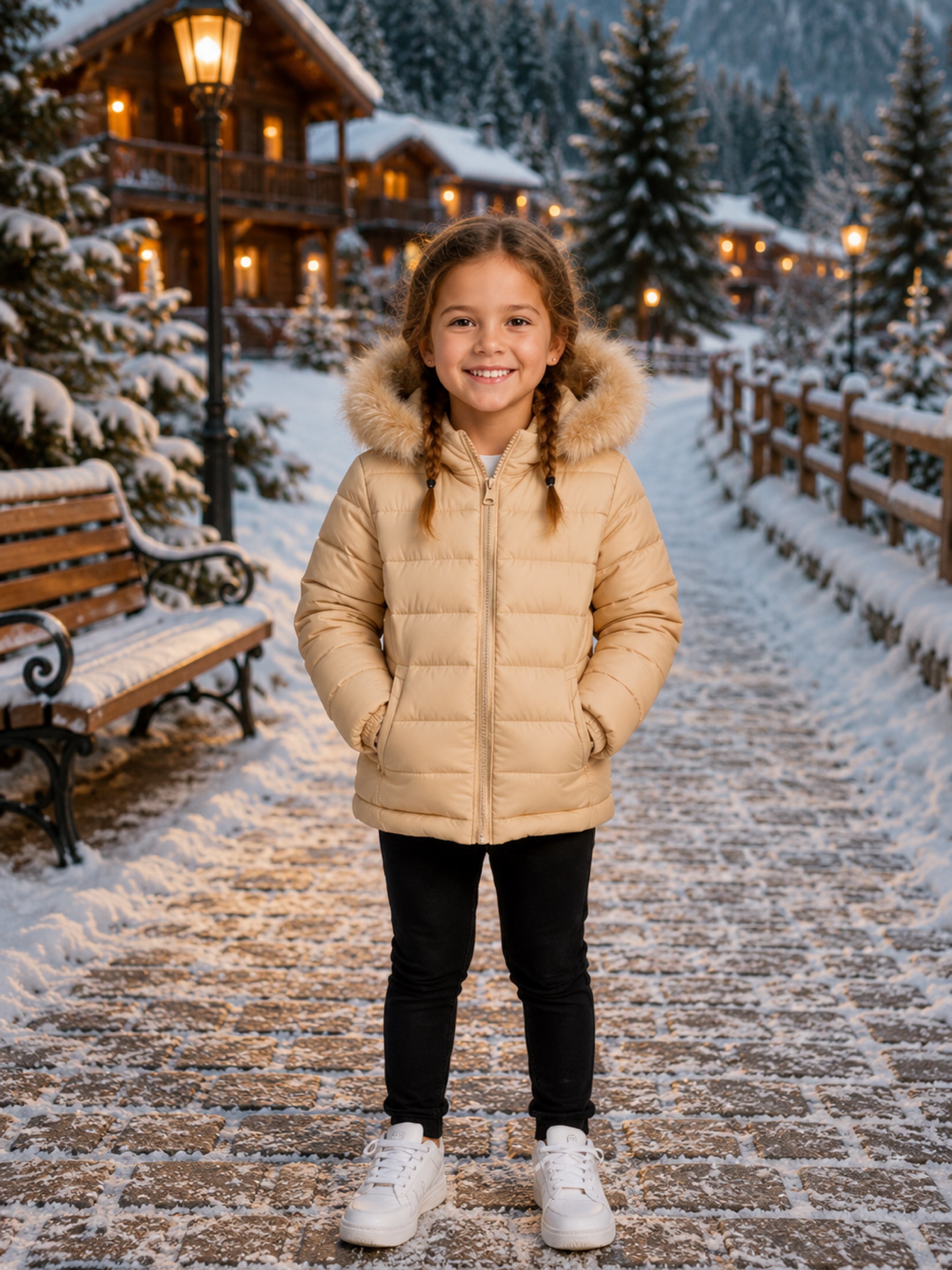 Jaqueta nylon forrada infantil menina
