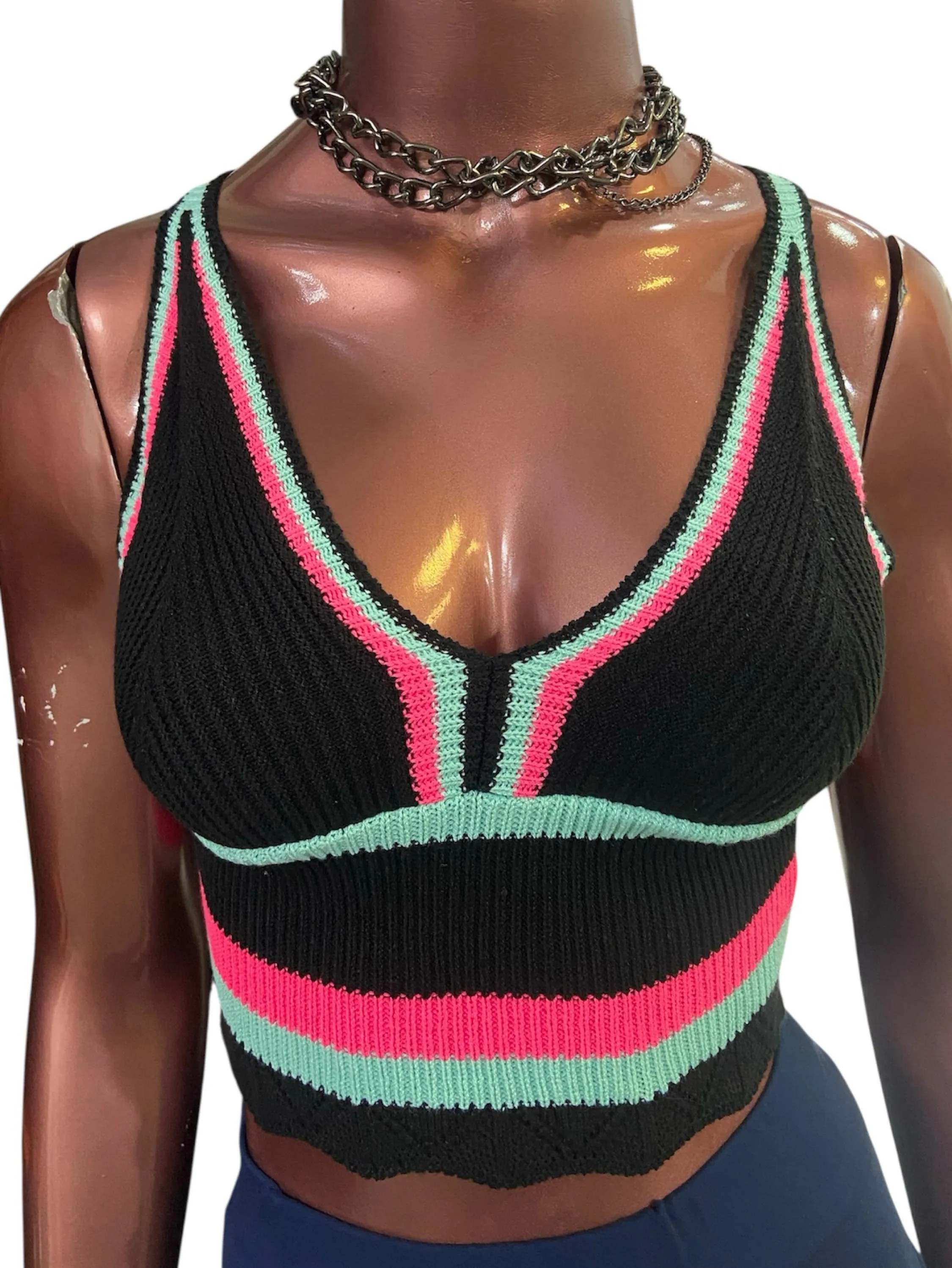 Cropped tricot modal alça