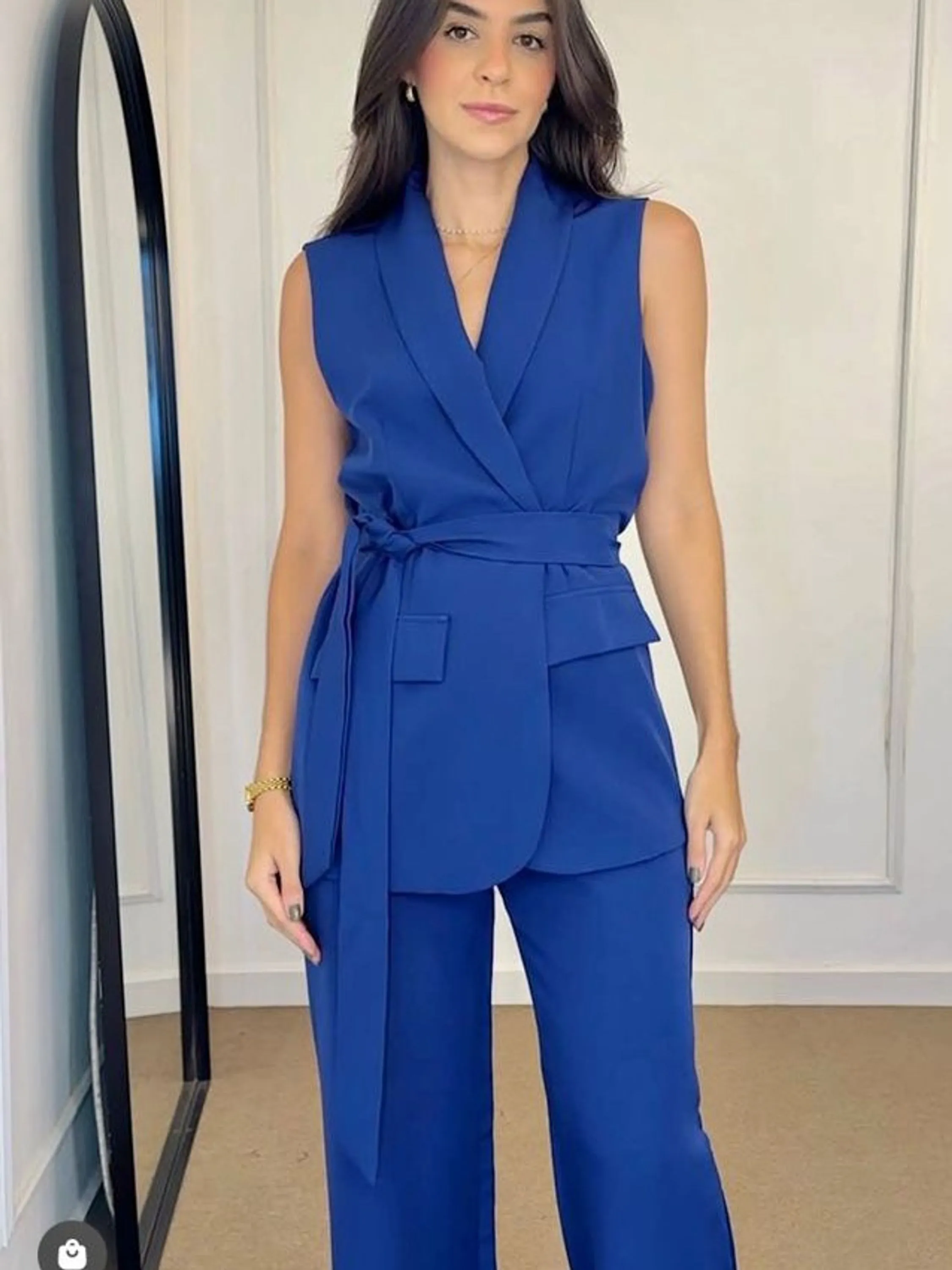 Conjunto alfaiataria calça com Max colete