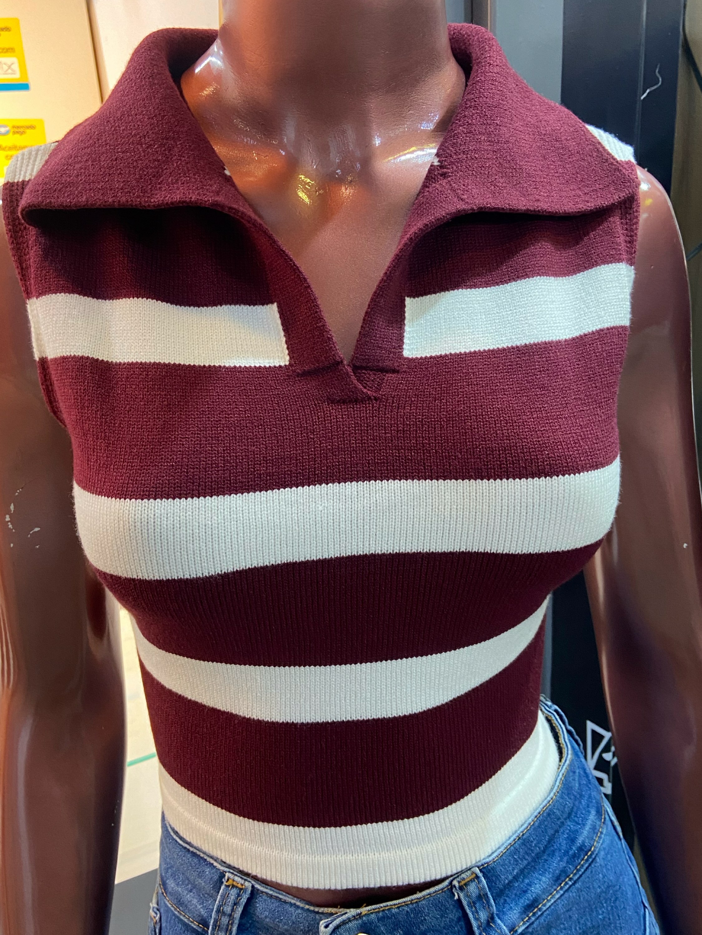 Regata polo tricot modal listrada