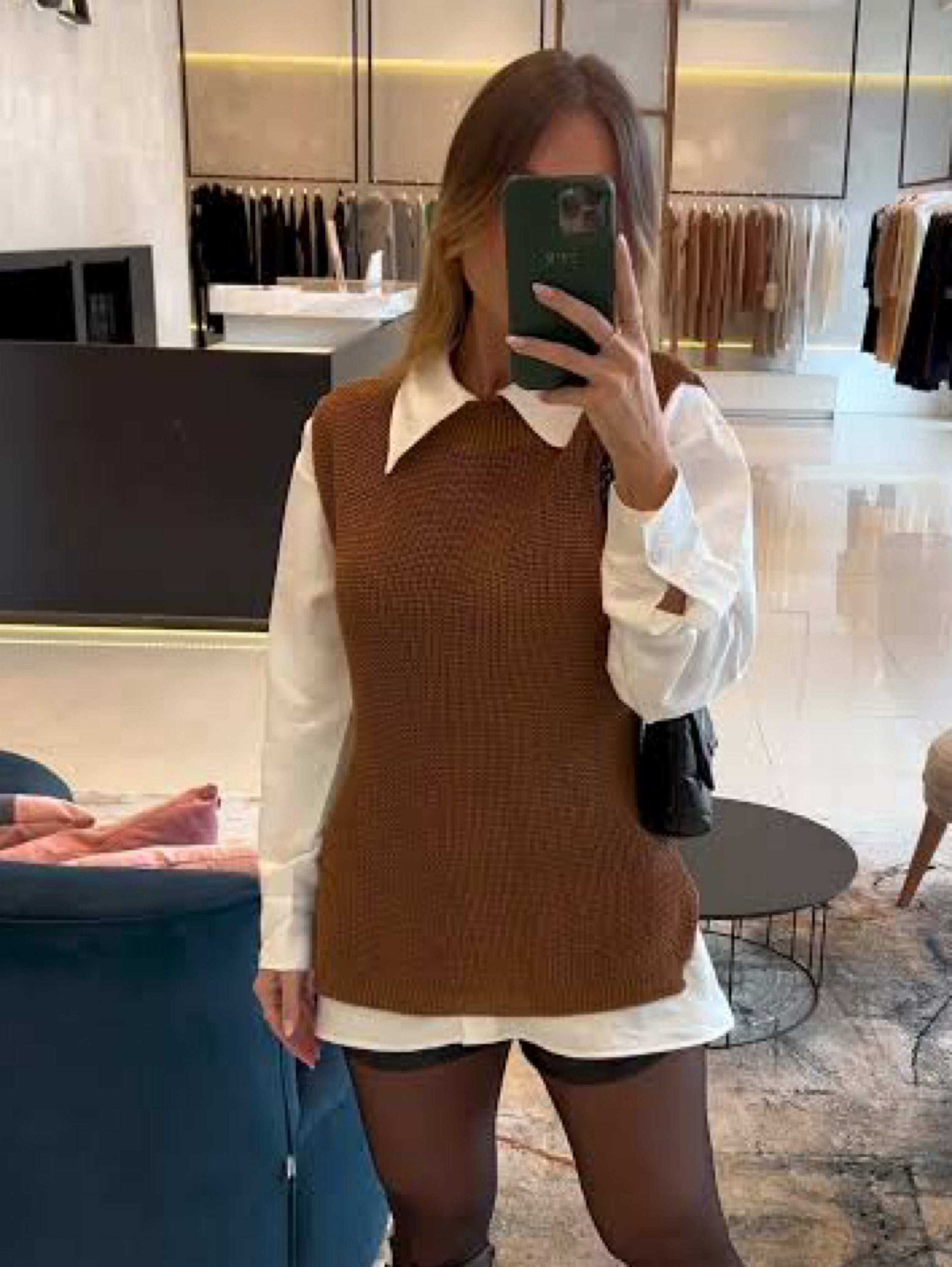 Colete alongado tricot fang
