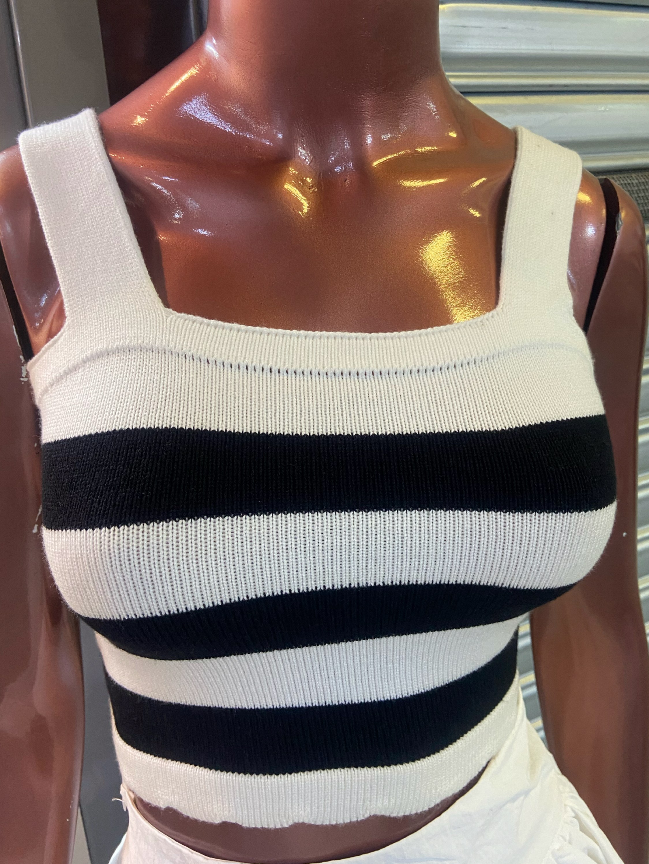 Cropped regata tricot modal