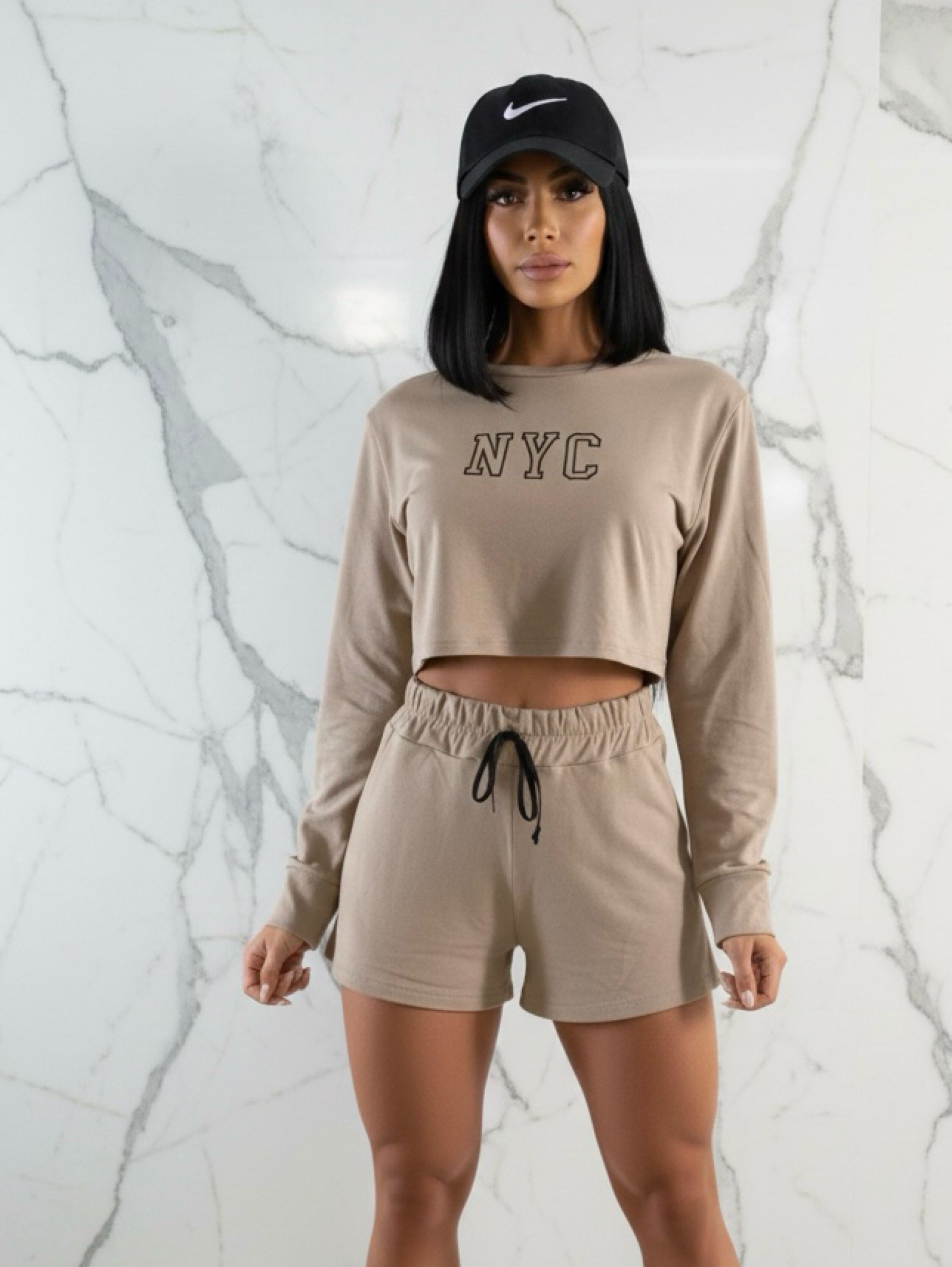 Conjunto bordado Nyc com elastano