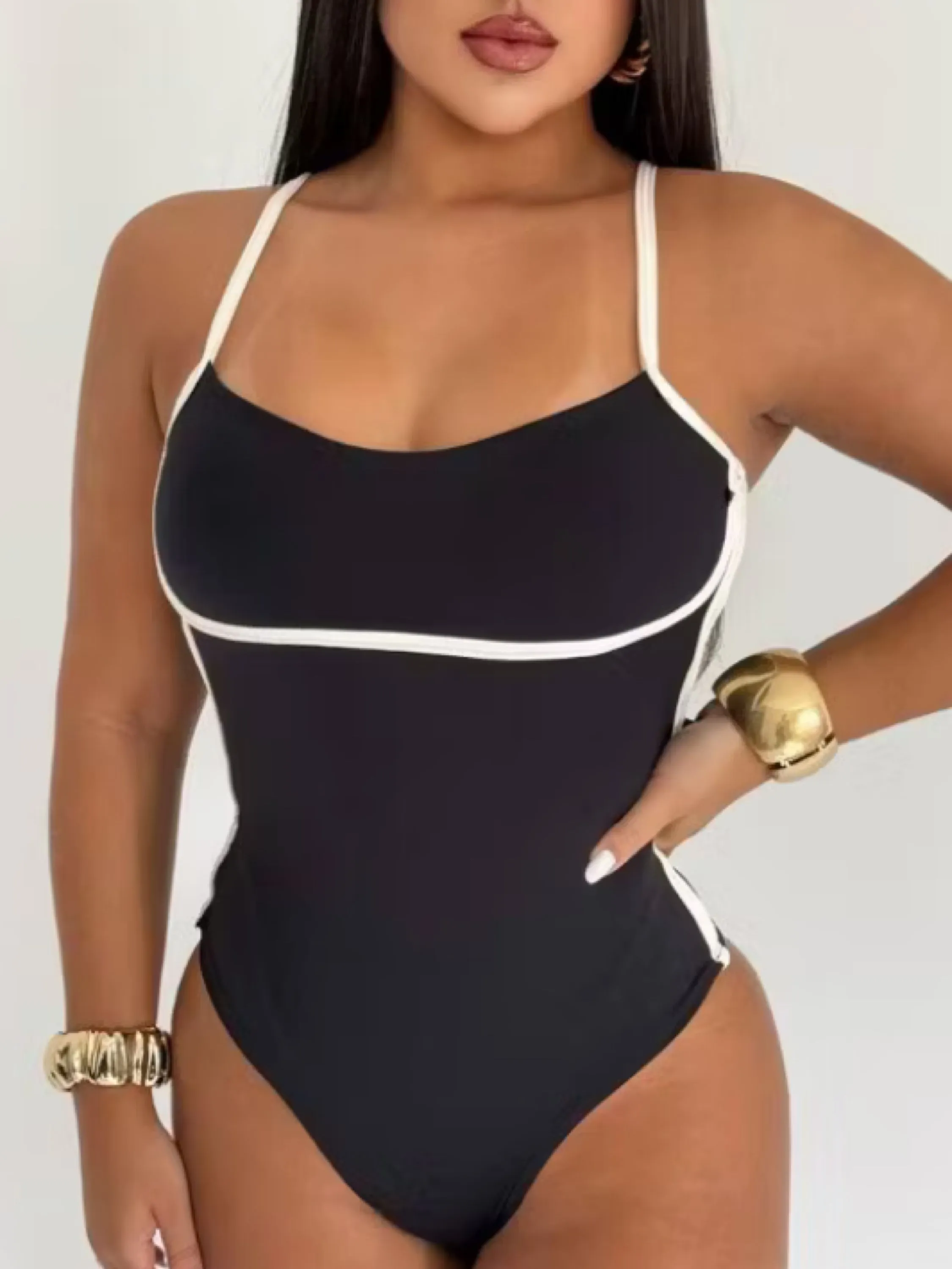 Body alça bicolor com bojo