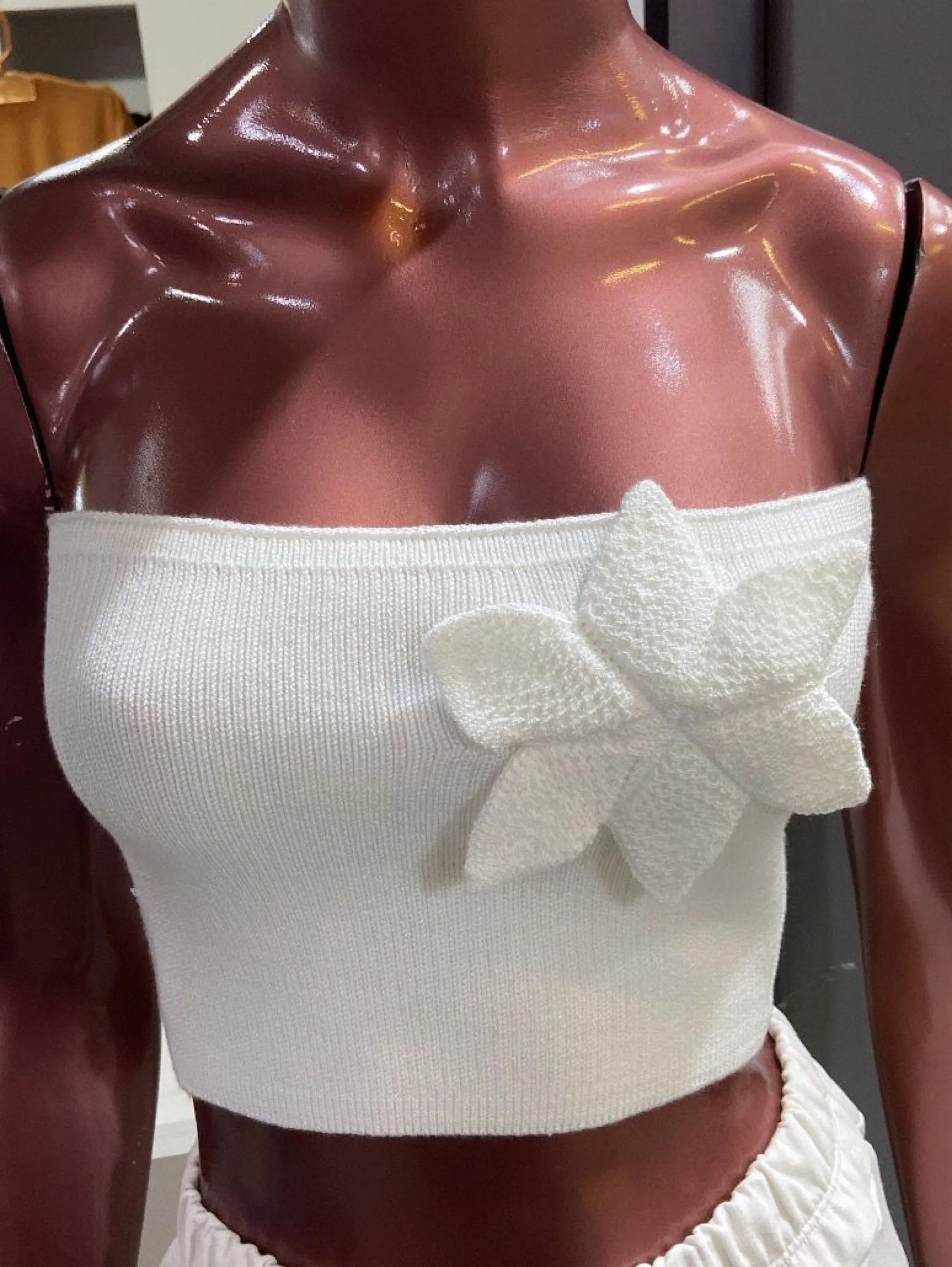 Cropped tricot modal flor