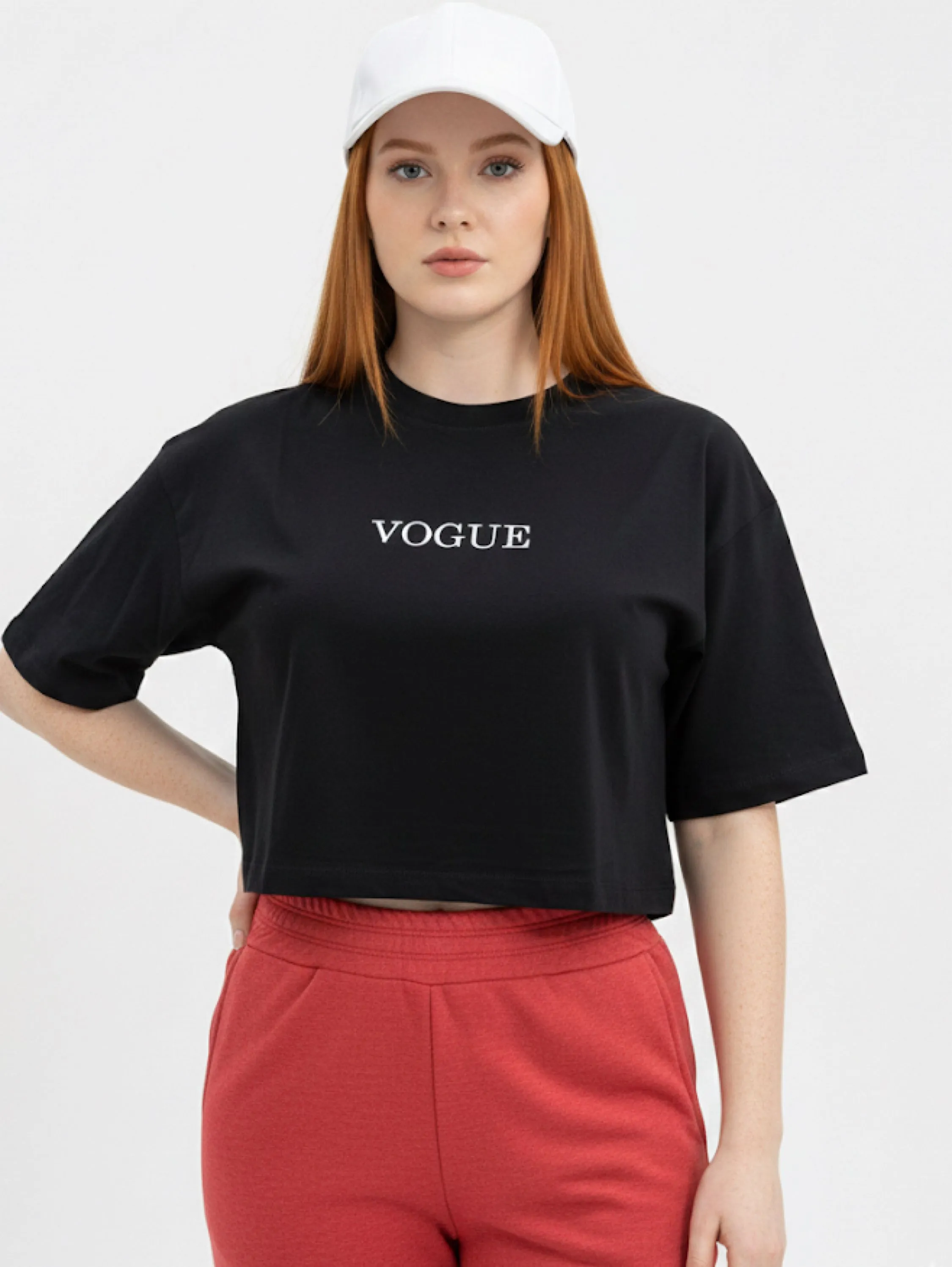 Cropped over size vogue bordado