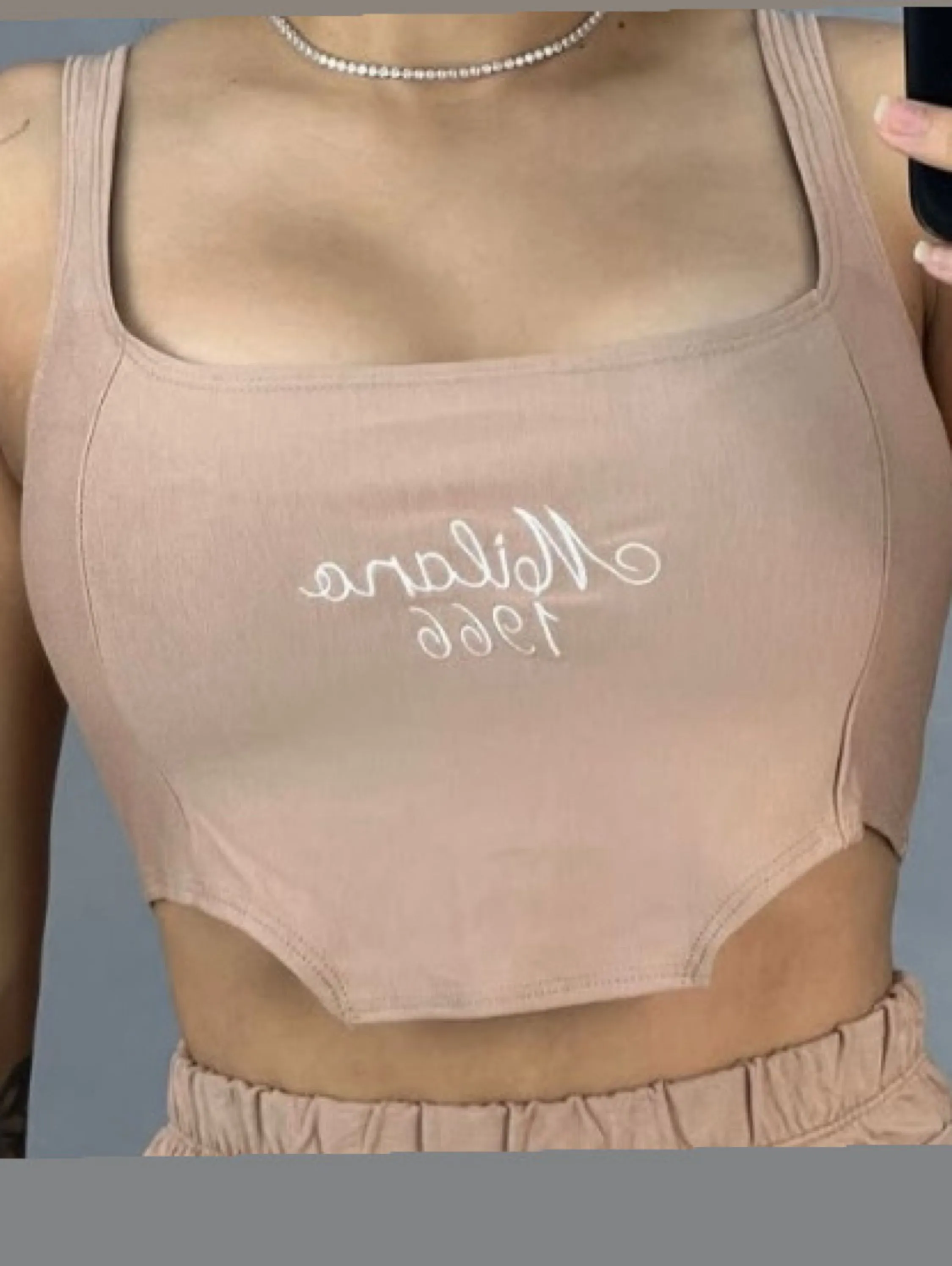 Cropped bordado milano