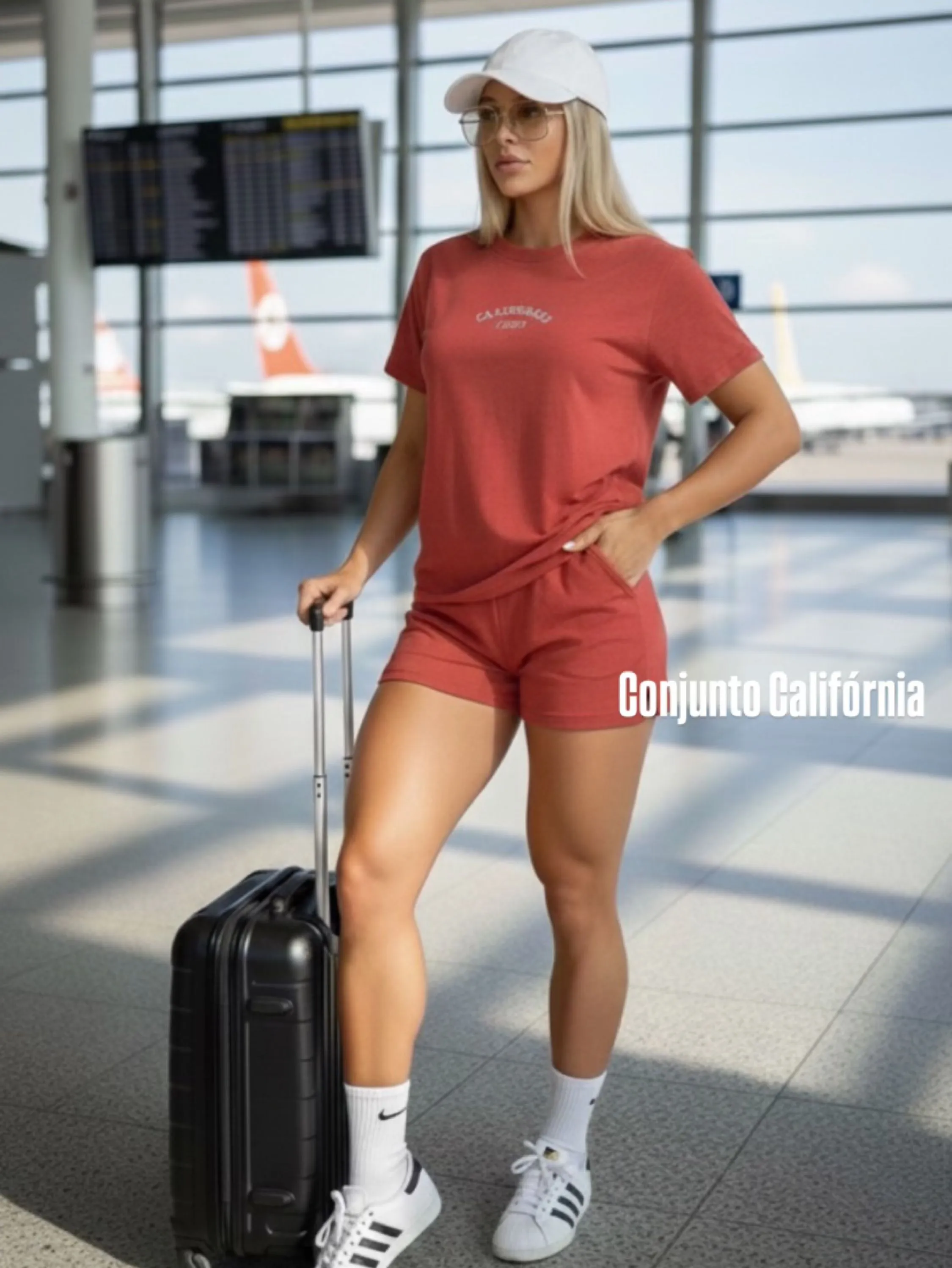 Conjunto malha algodão com elastano