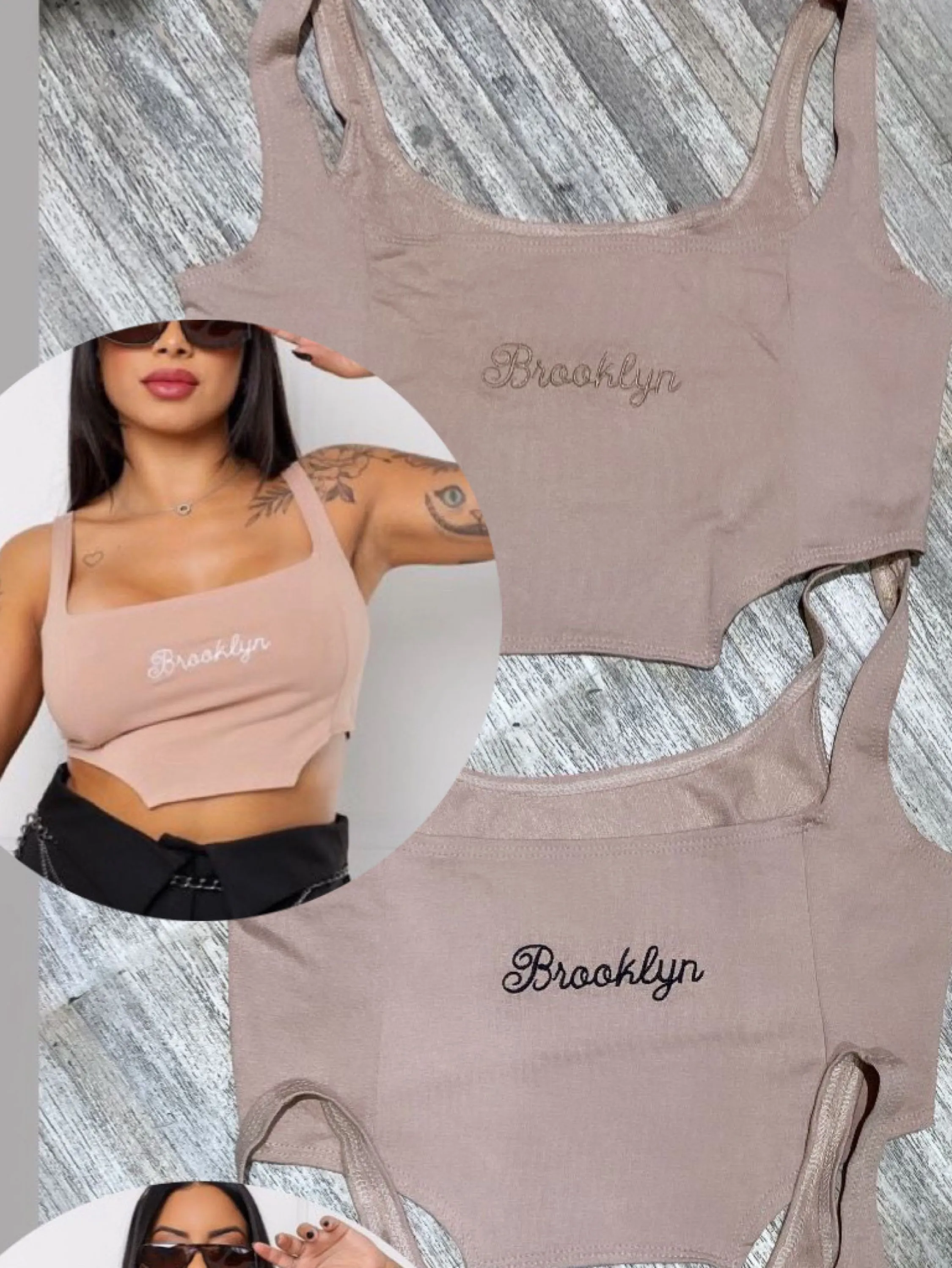 Cropped corset bordado sortido cor