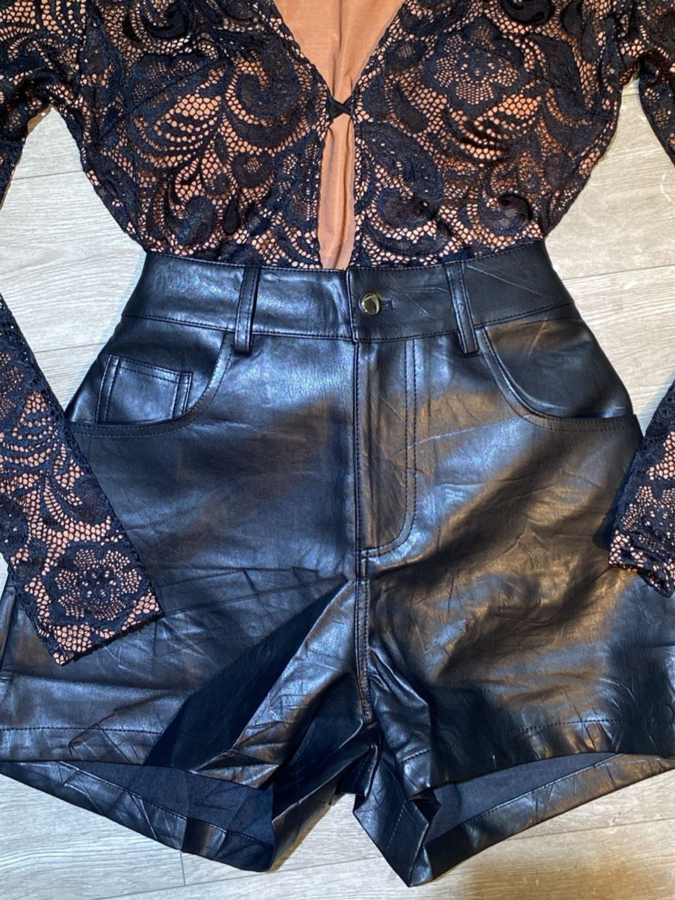 Short couro qualidade premium