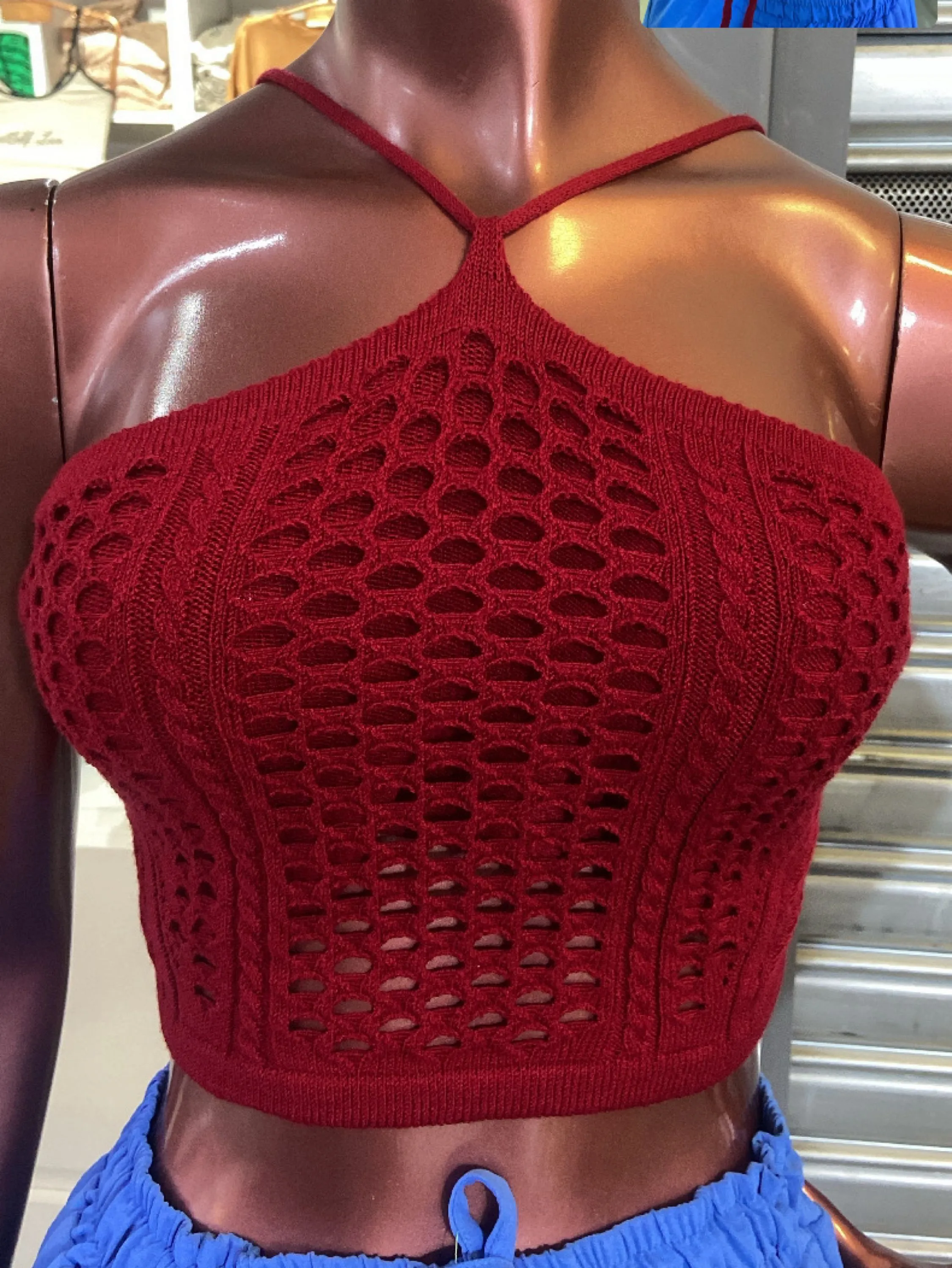 Cropped frente única tricot modal