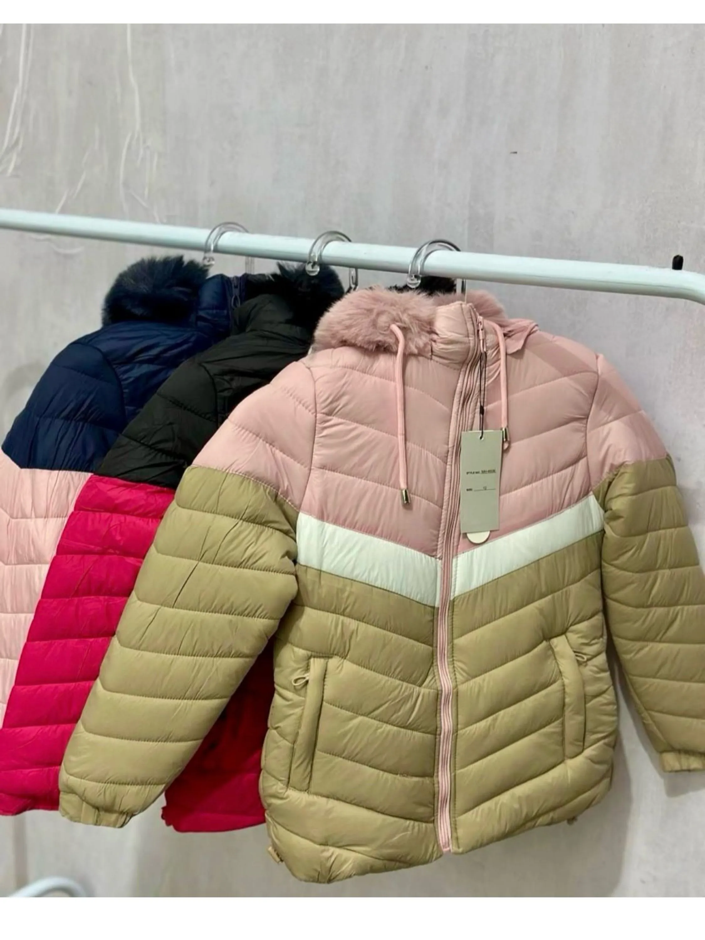 Jaqueta nylon forrada infantil menina