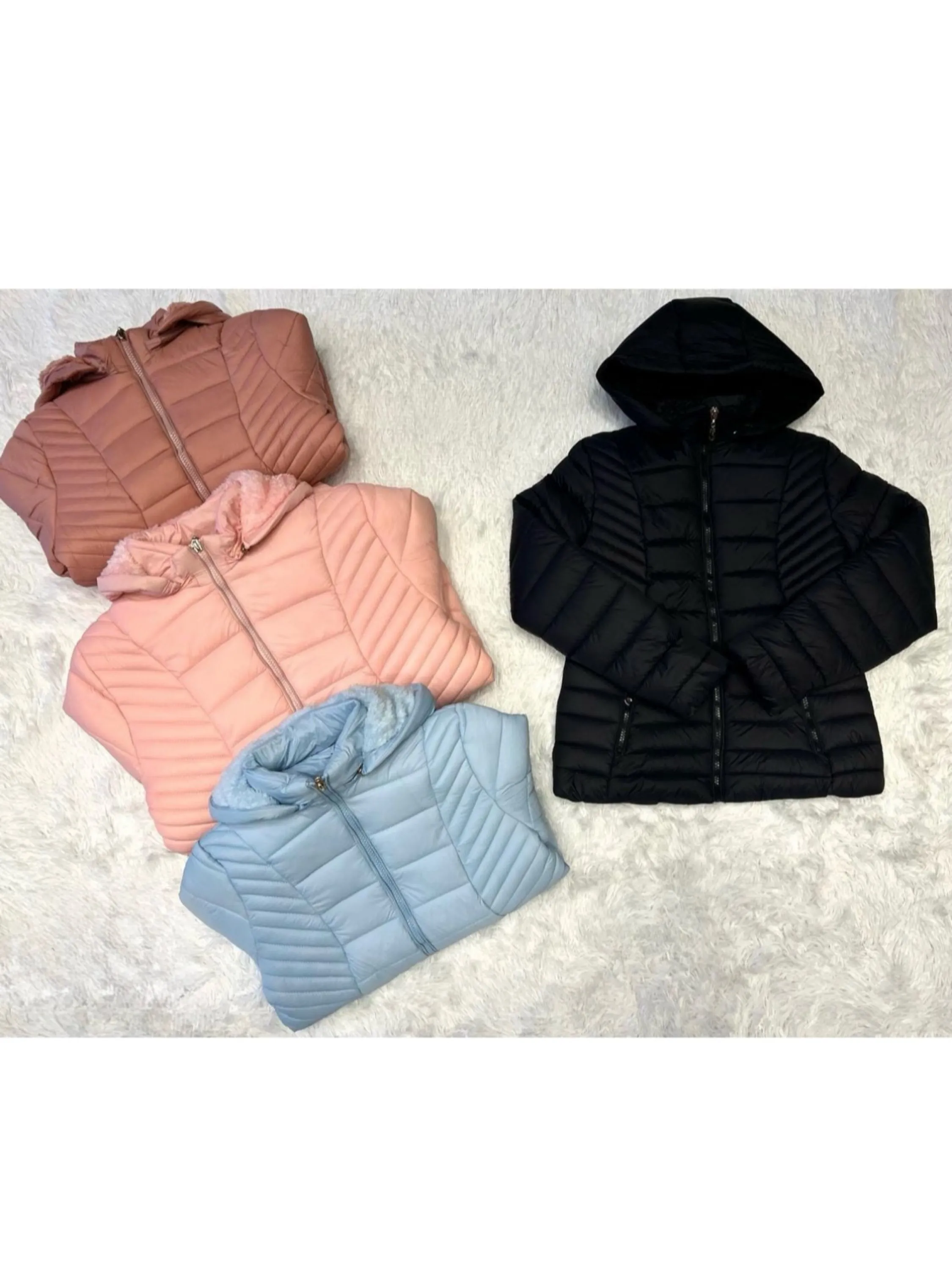 Jaqueta nylon forrada infantil menina