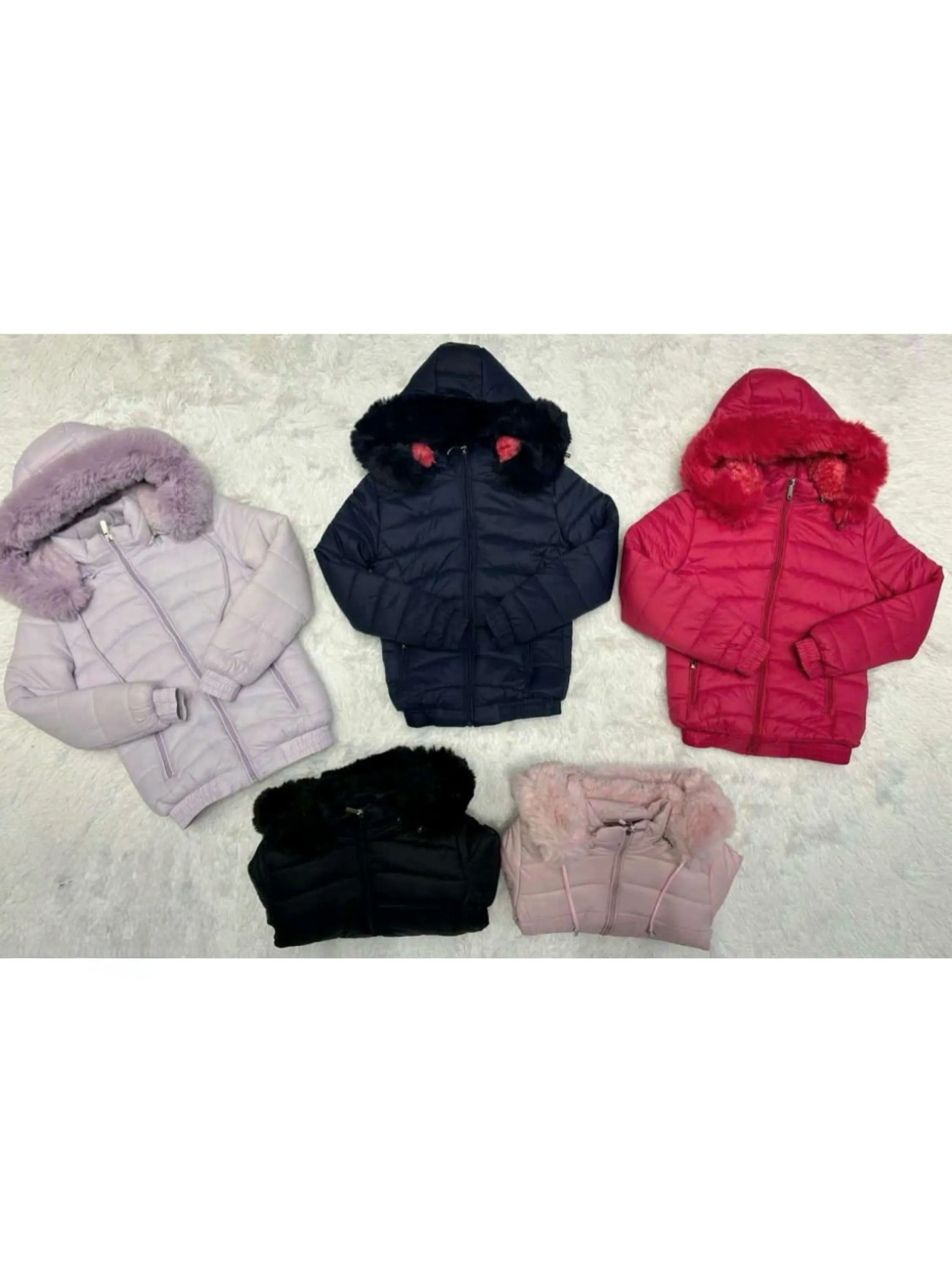 Jaqueta nylon forrada infantil menina