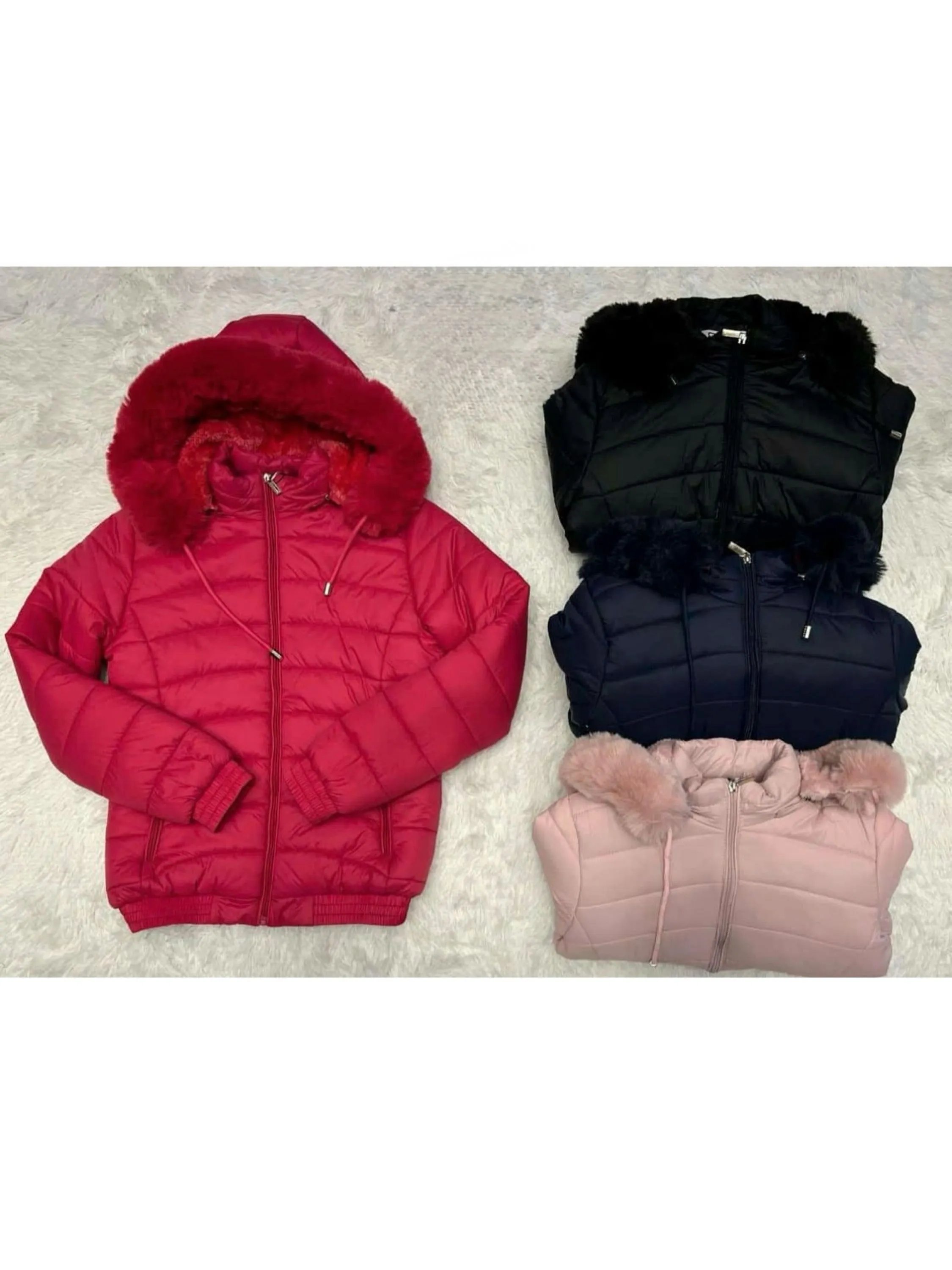 Jaqueta nylon forrada infantil menina