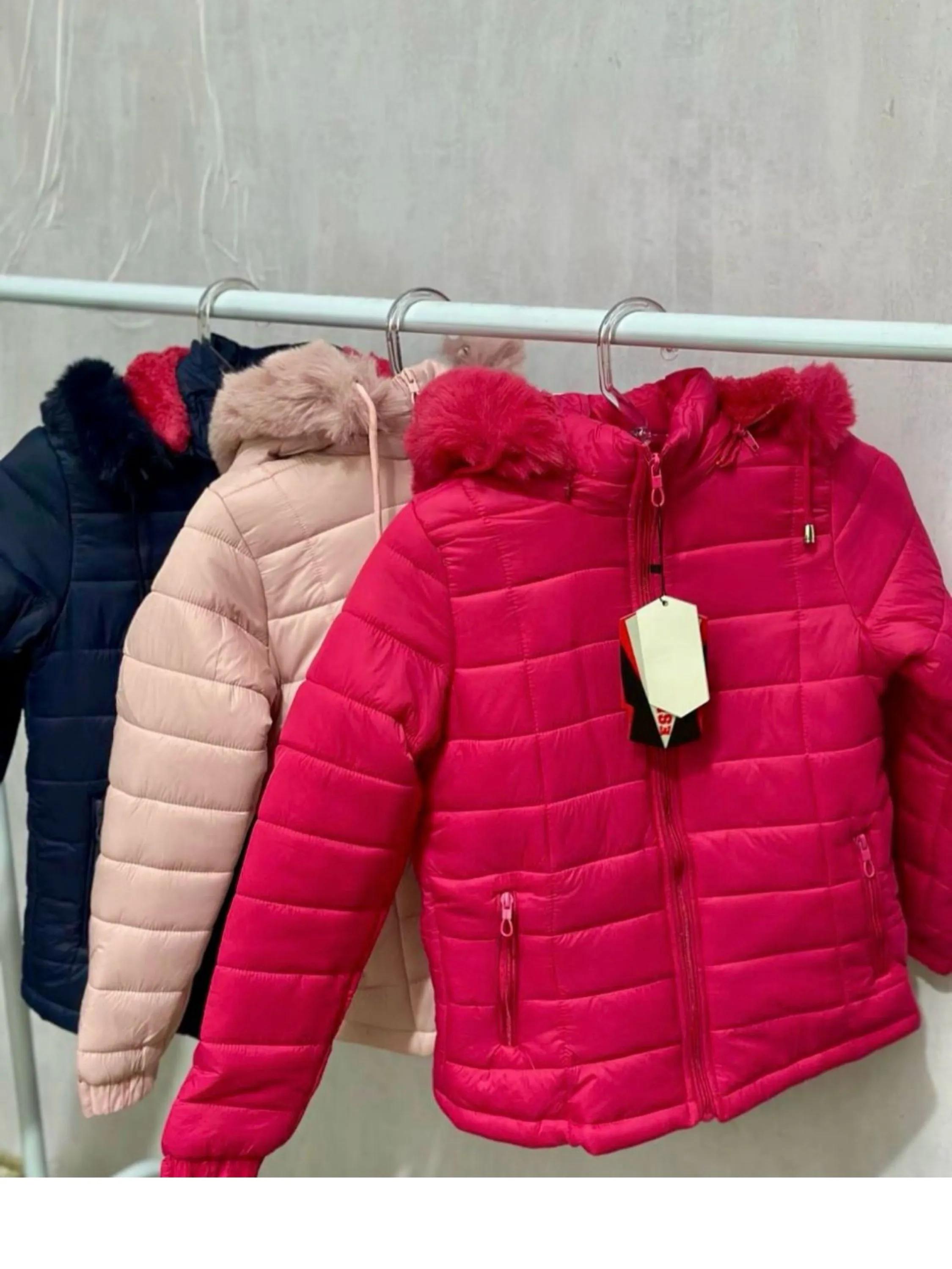 Jaqueta nylon forrada infantil menina