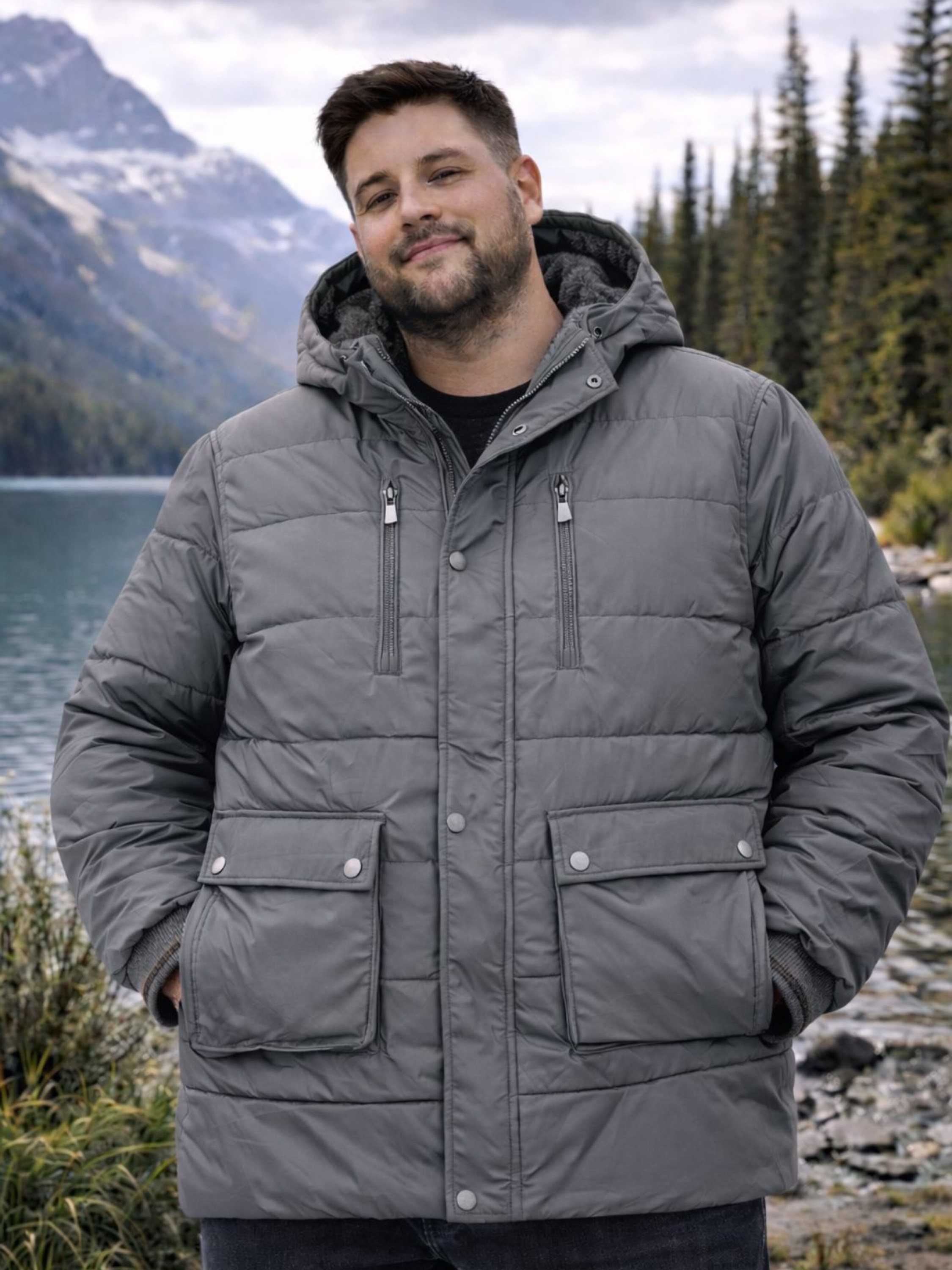 Bobojaco forrada masculina plus size